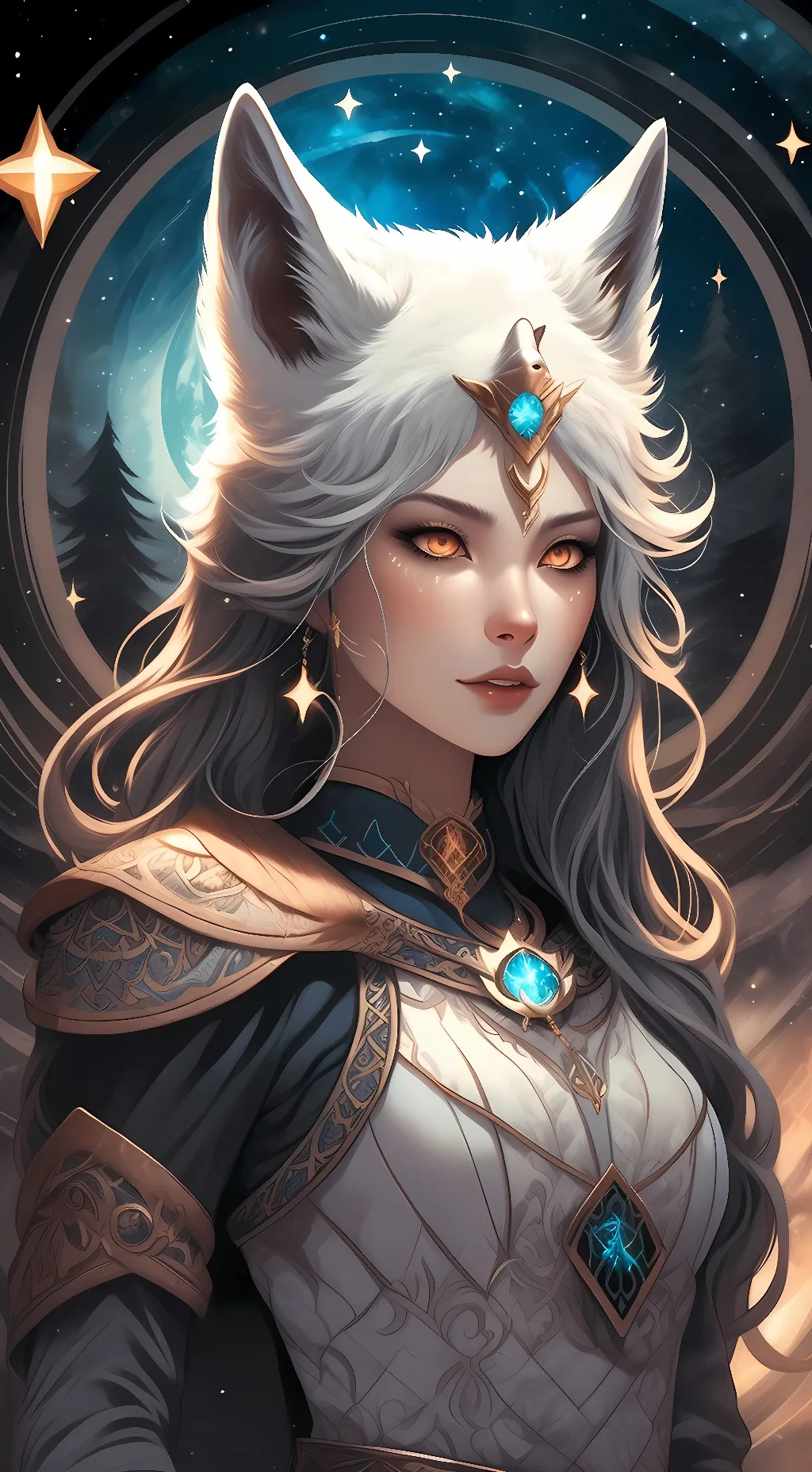 ai character: Star background