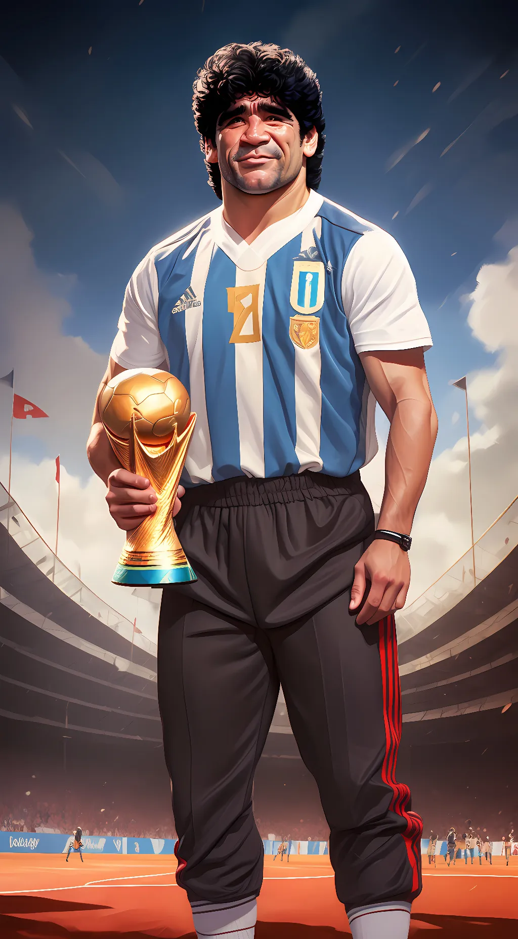 ai character: Diego Maradona background