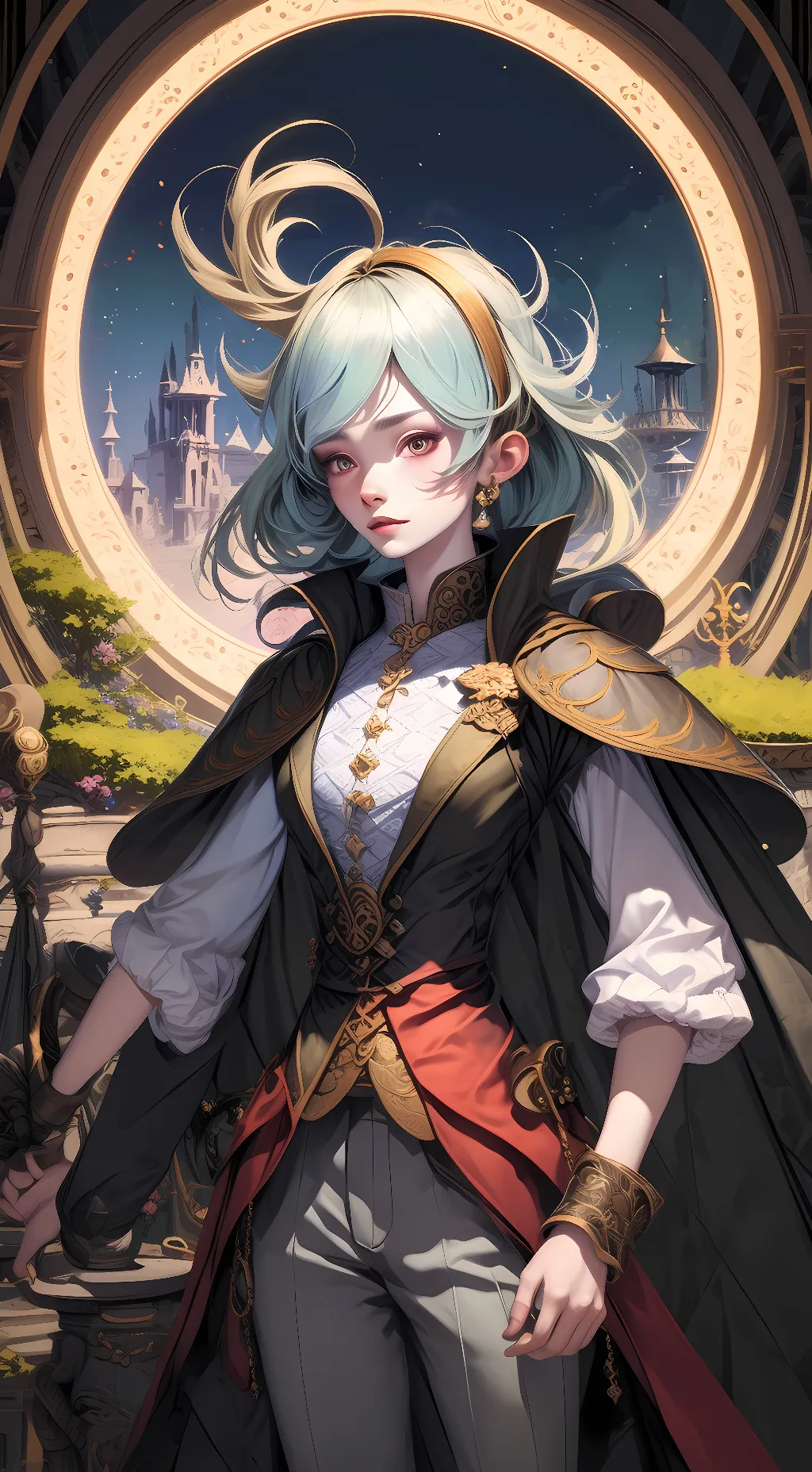 ai character: Amber background