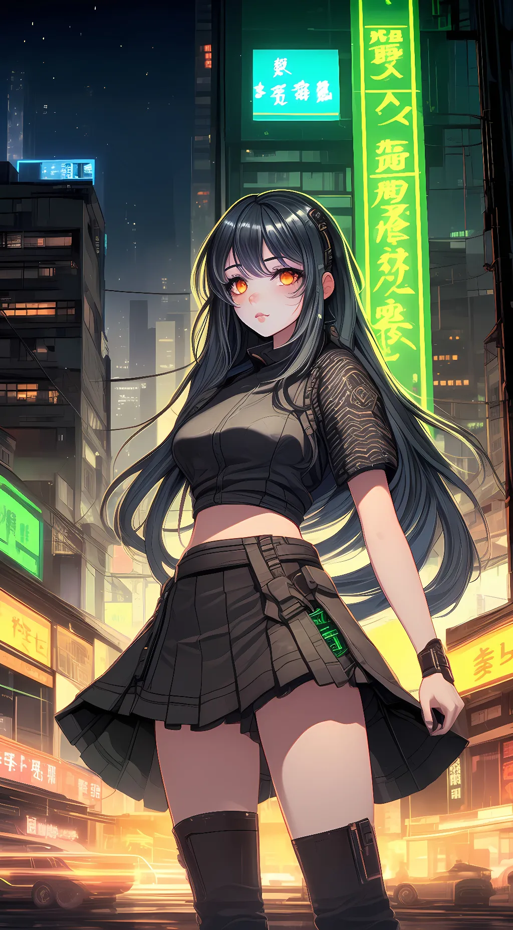 ai character: Ashley  background