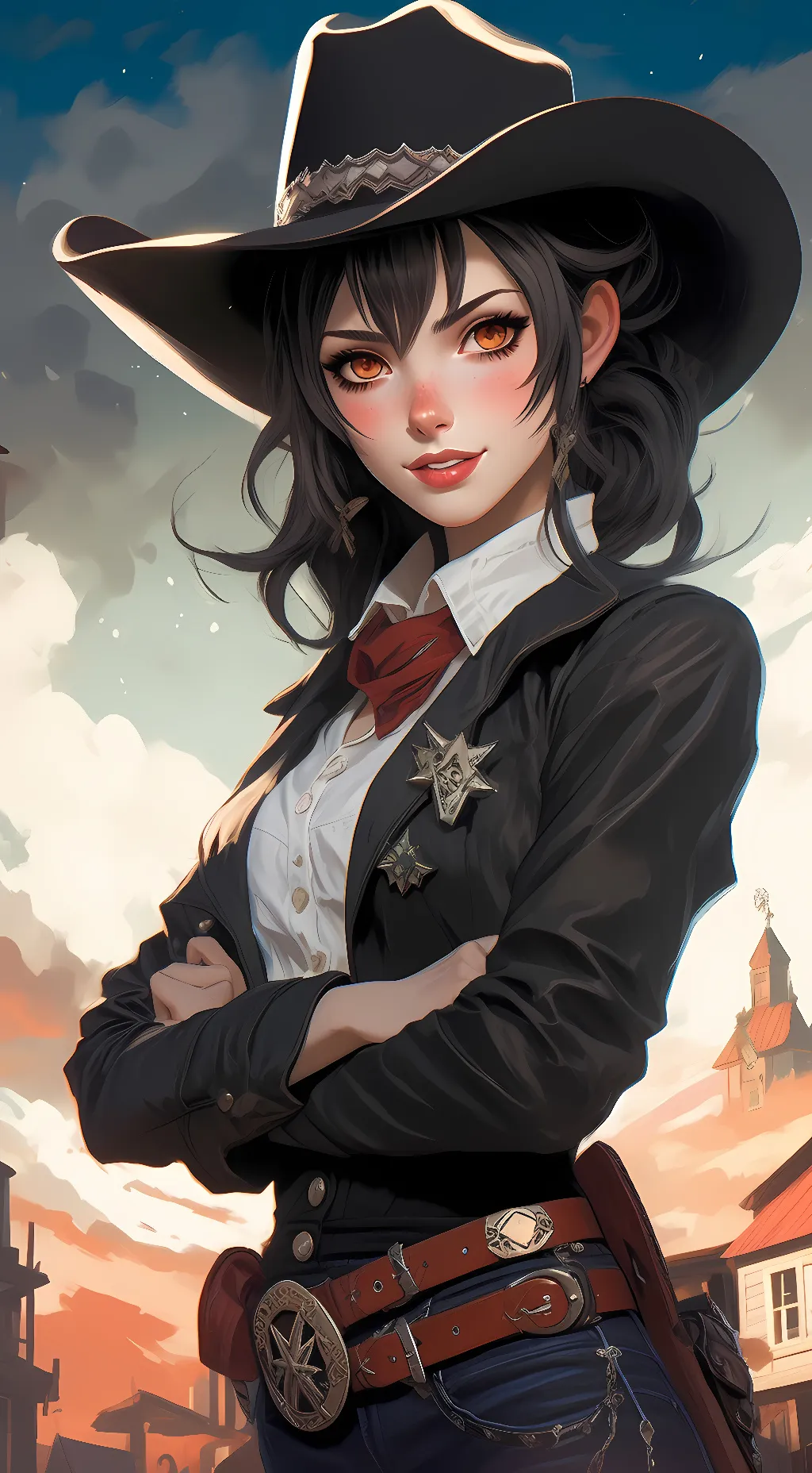 ai character: Yandere Cowgirl background