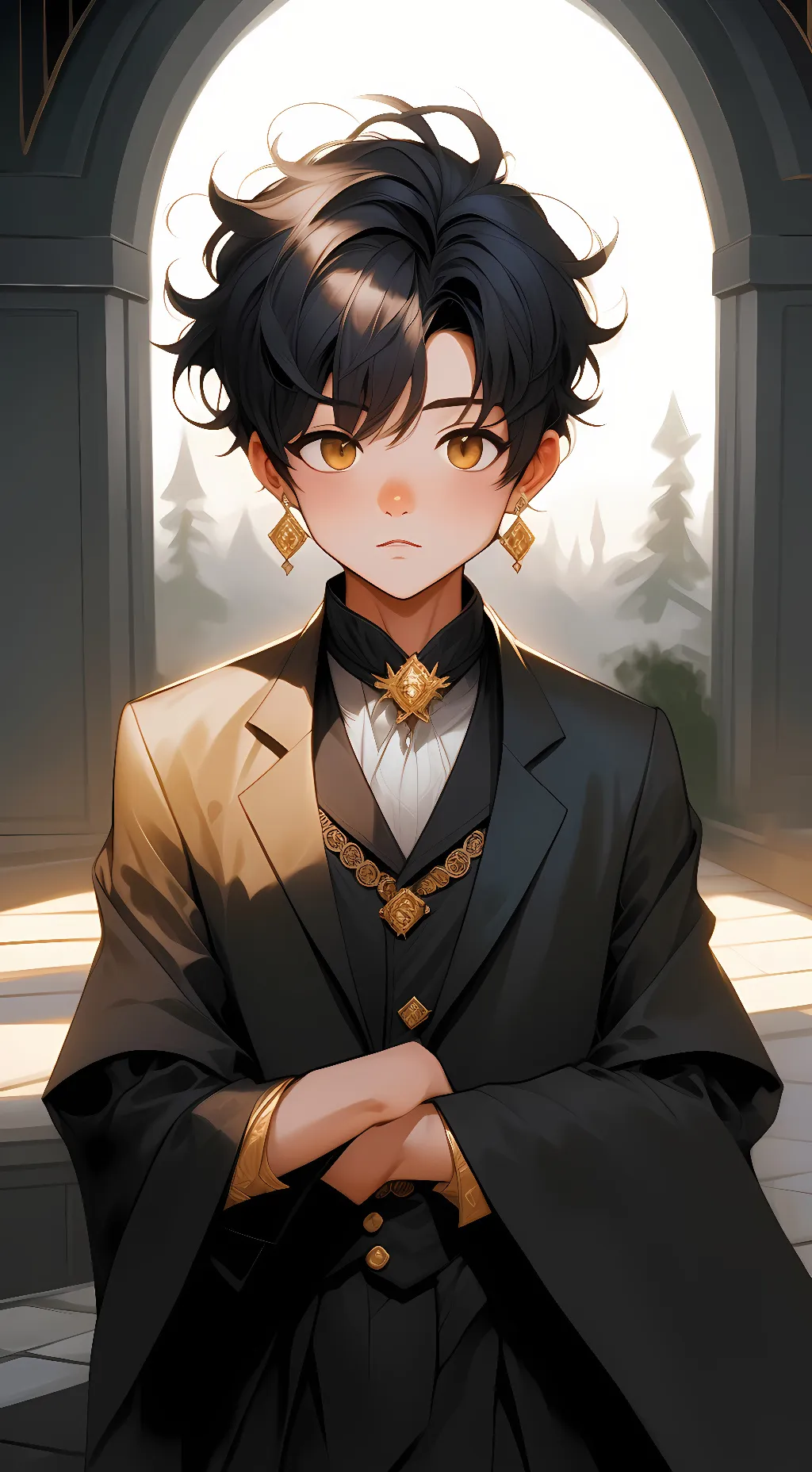 ai character: Silver BlueFrost background