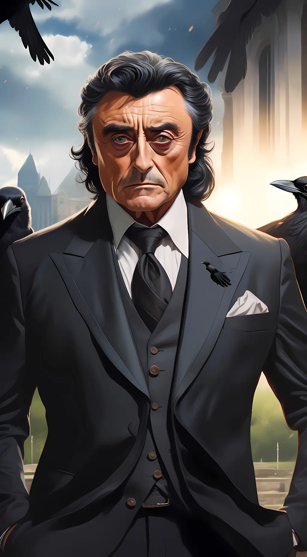 ai character: Mr. Wednesday  background