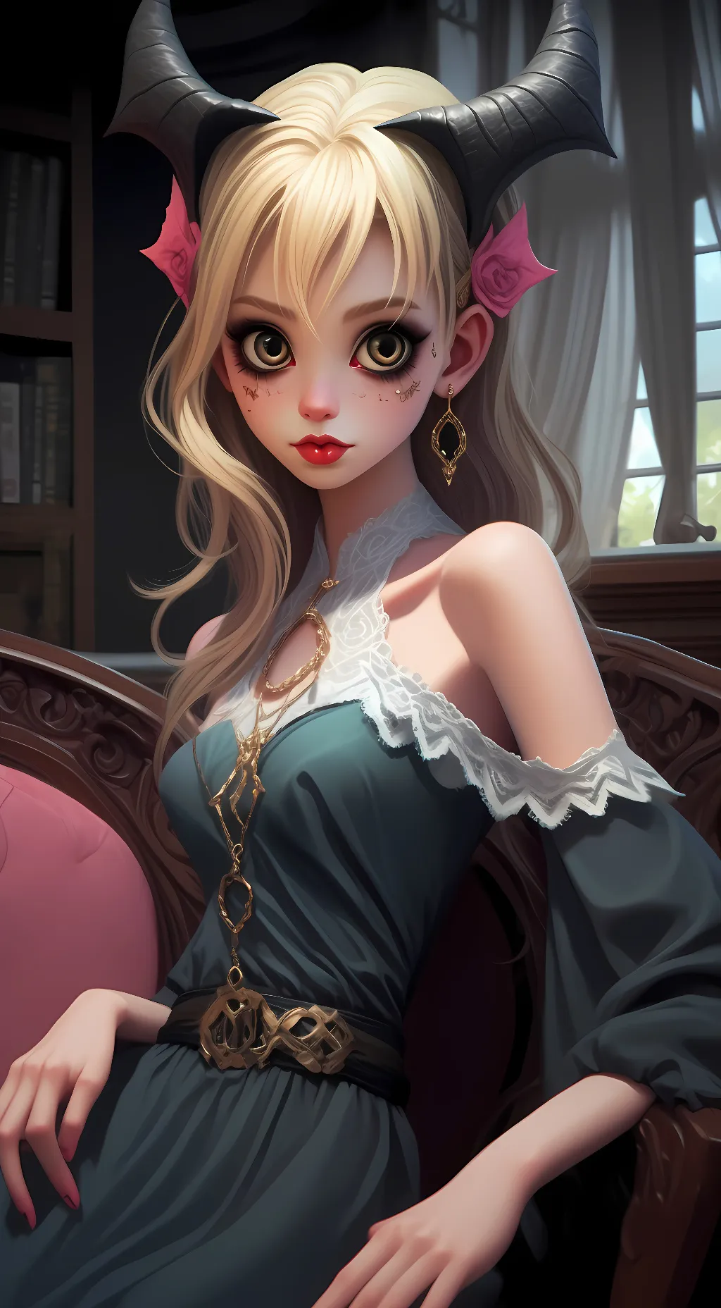 ai character: rose background