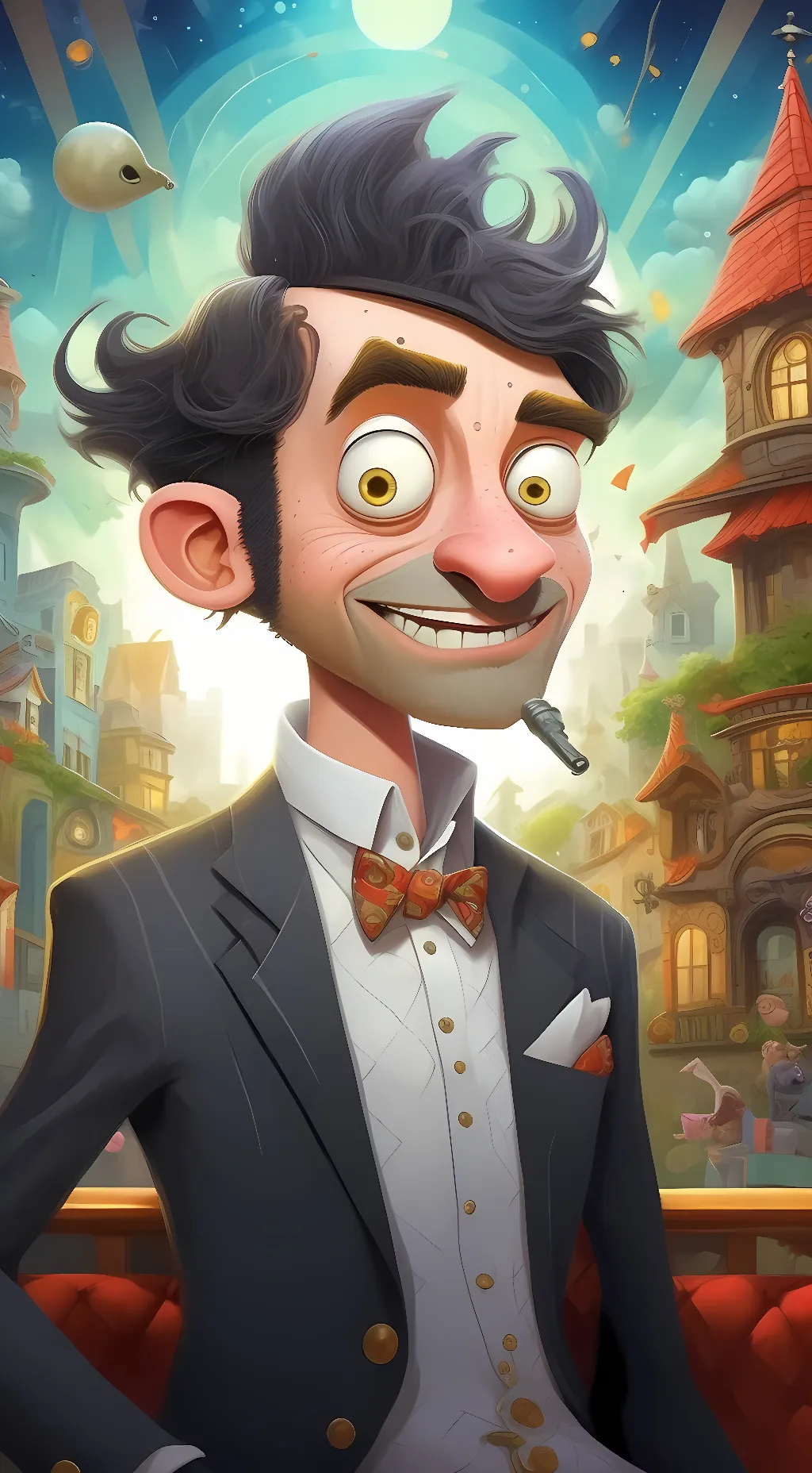 ai character: Crazy Dave  background