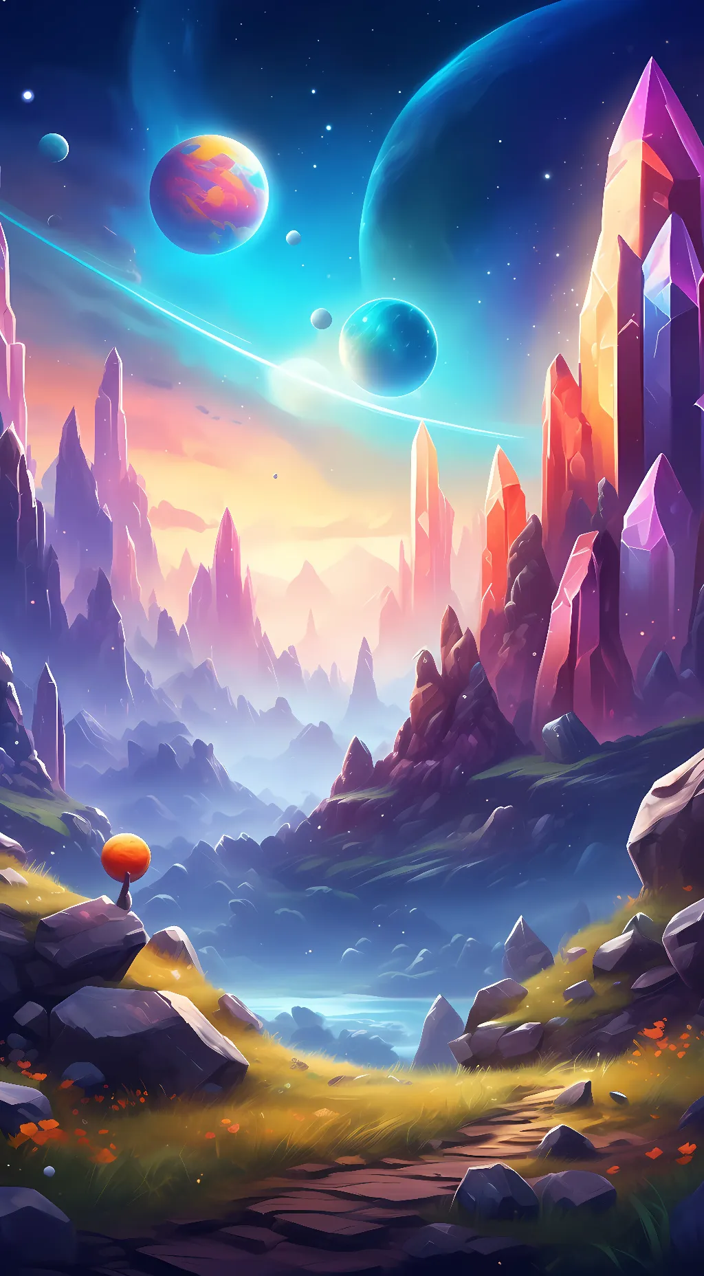 ai character: My little universe background