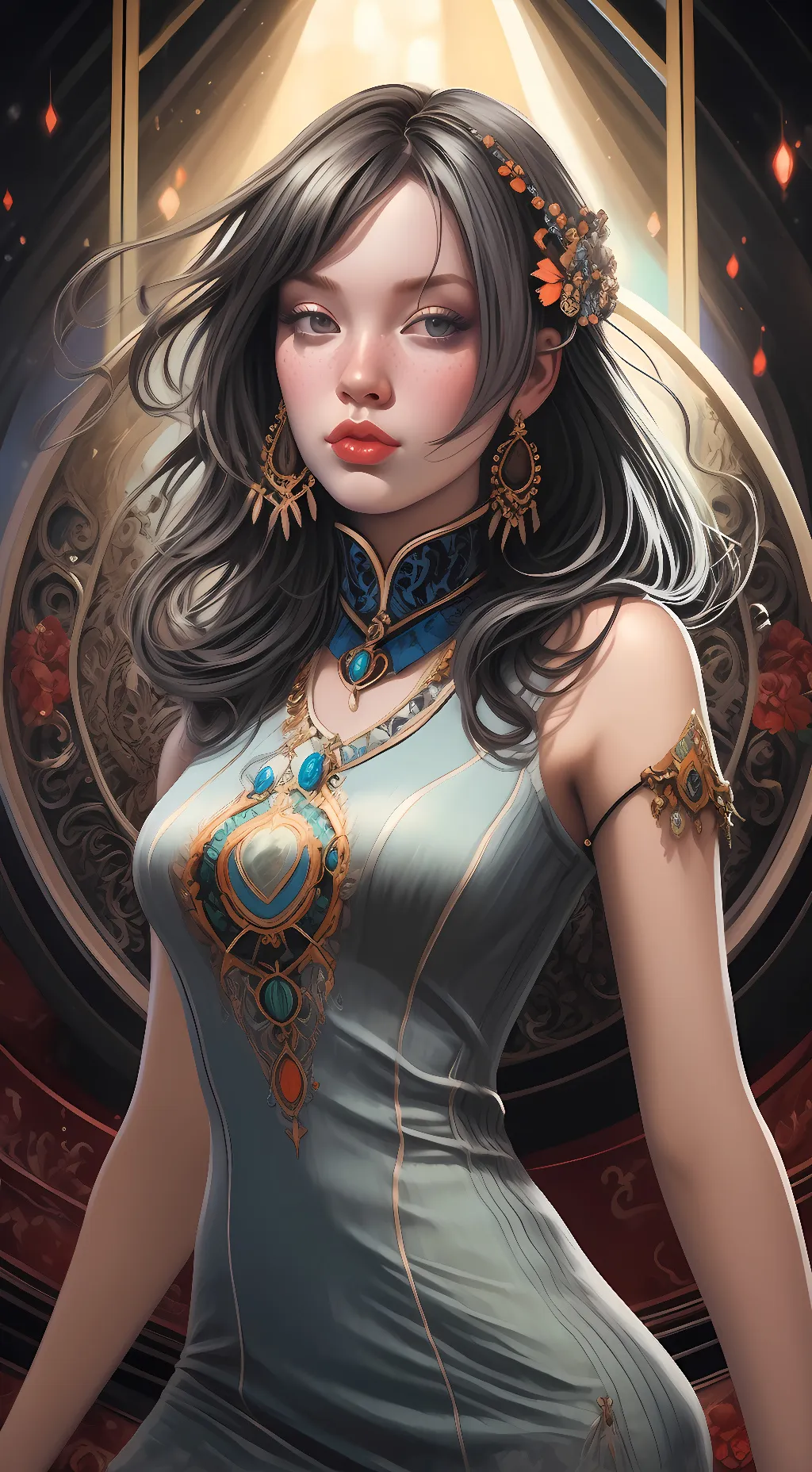 ai character: Alexandra  background