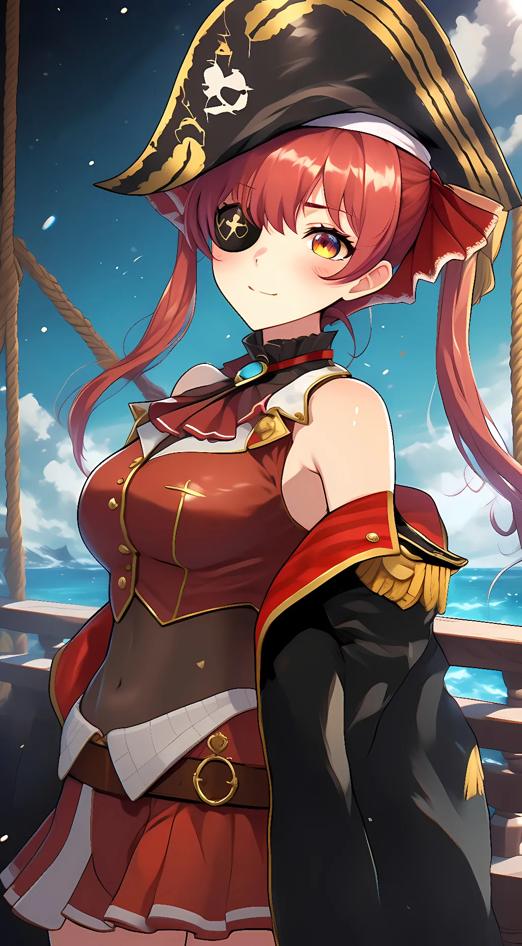 ai character: Hoshou Marine background