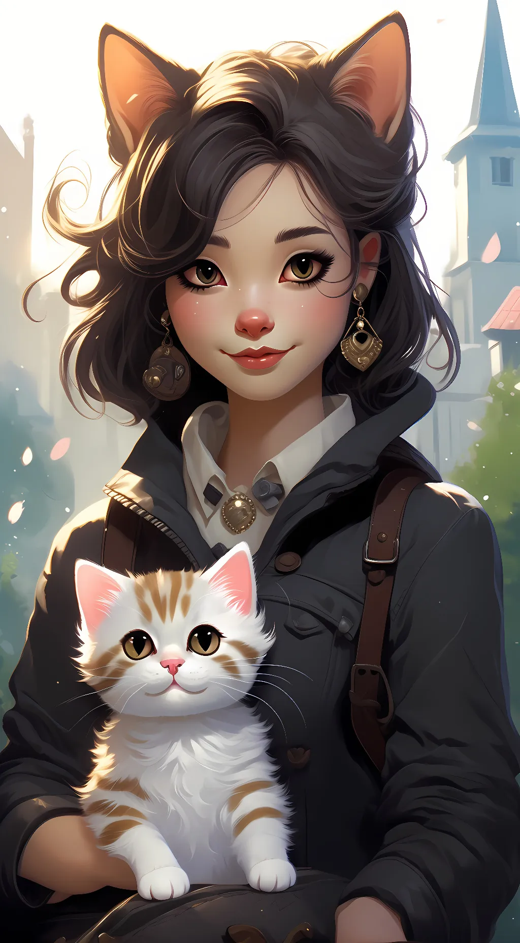 ai character: Cute Cat background