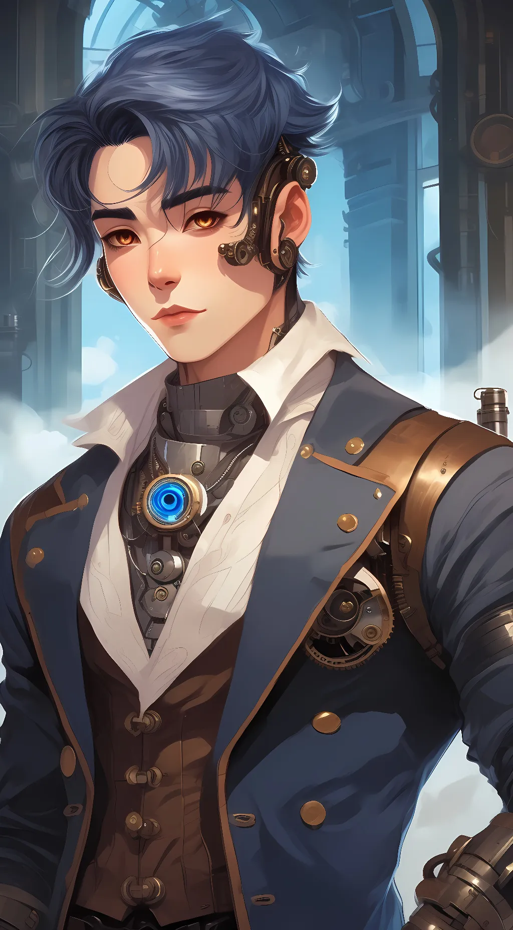 ai character: Devon (Cyborg)  background