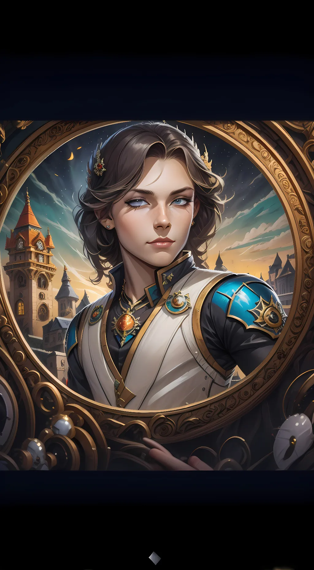 ai character: Time goddess background