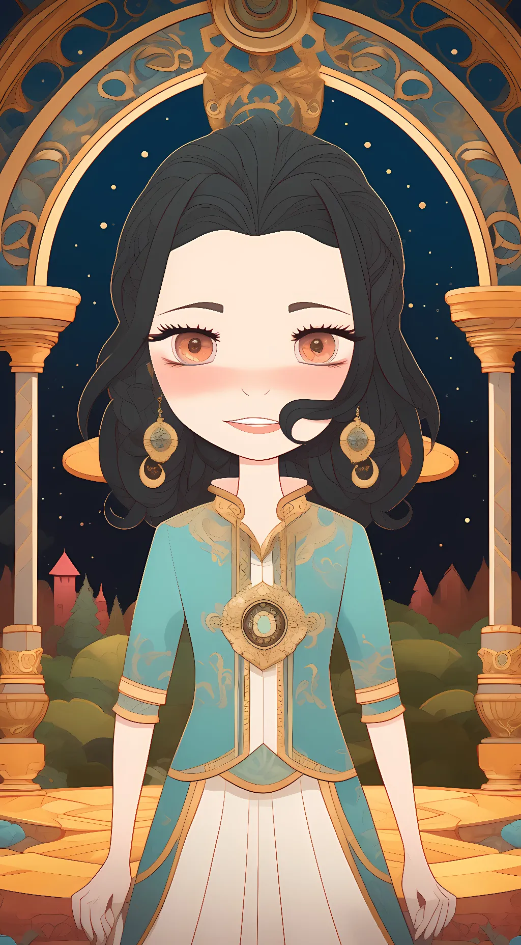 ai character: nezuko background