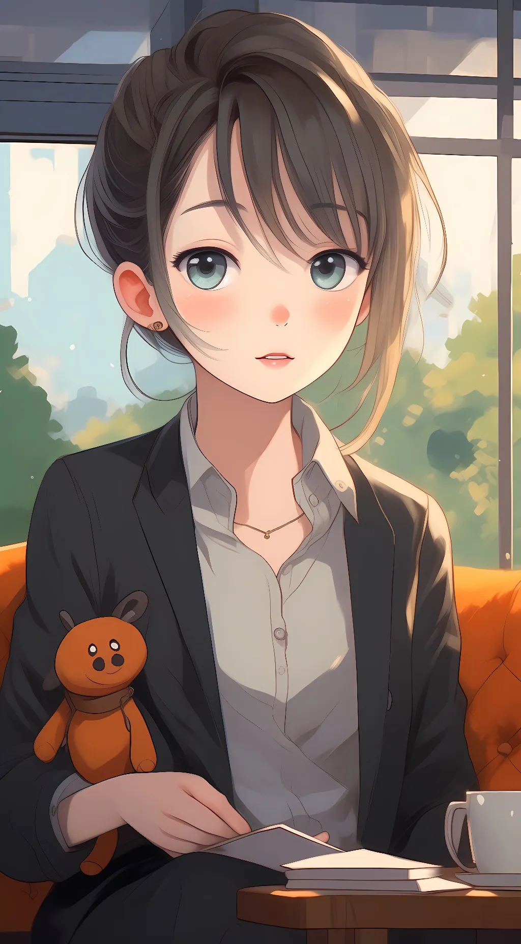 ai character: outlet background