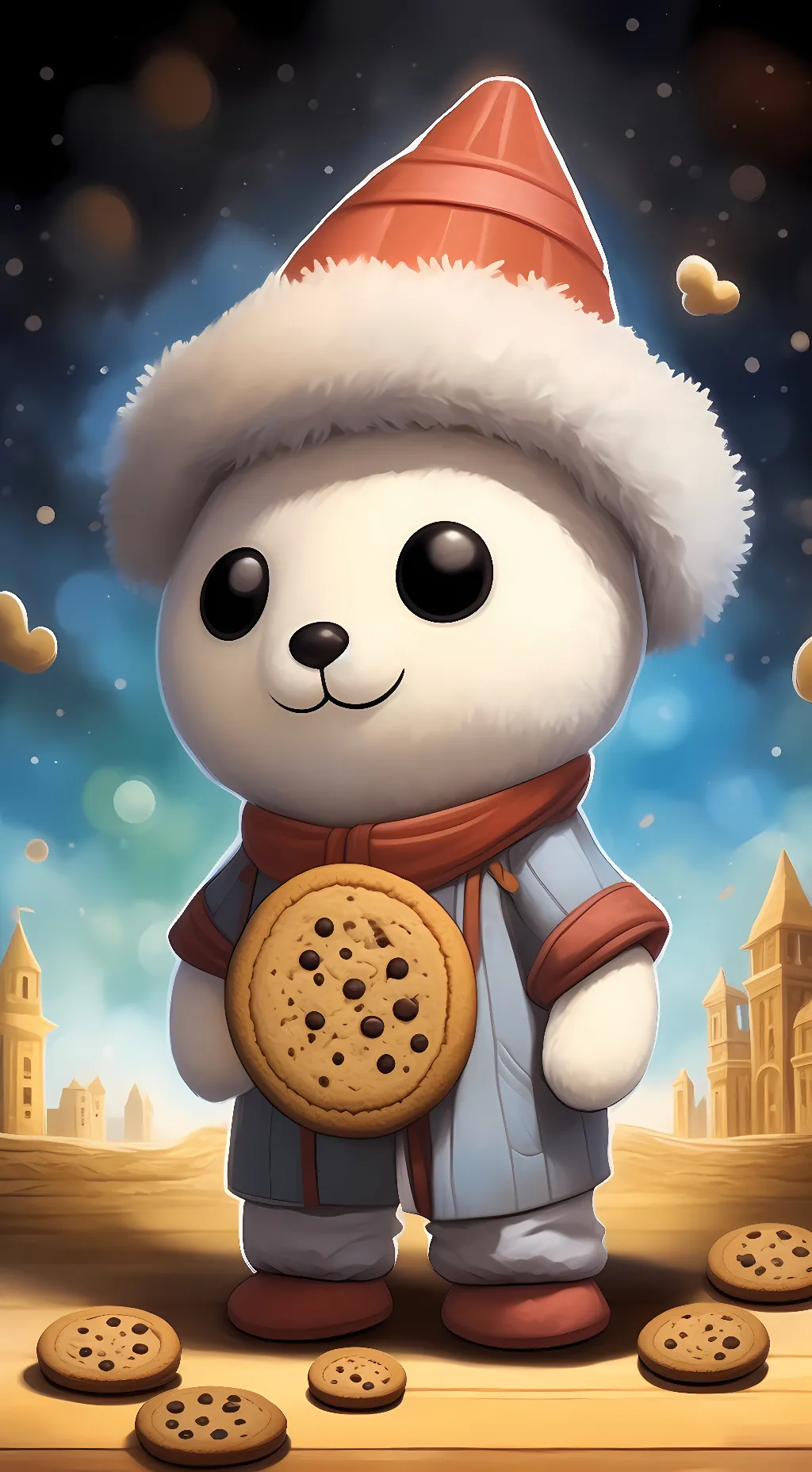 ai character: The cookie bear background