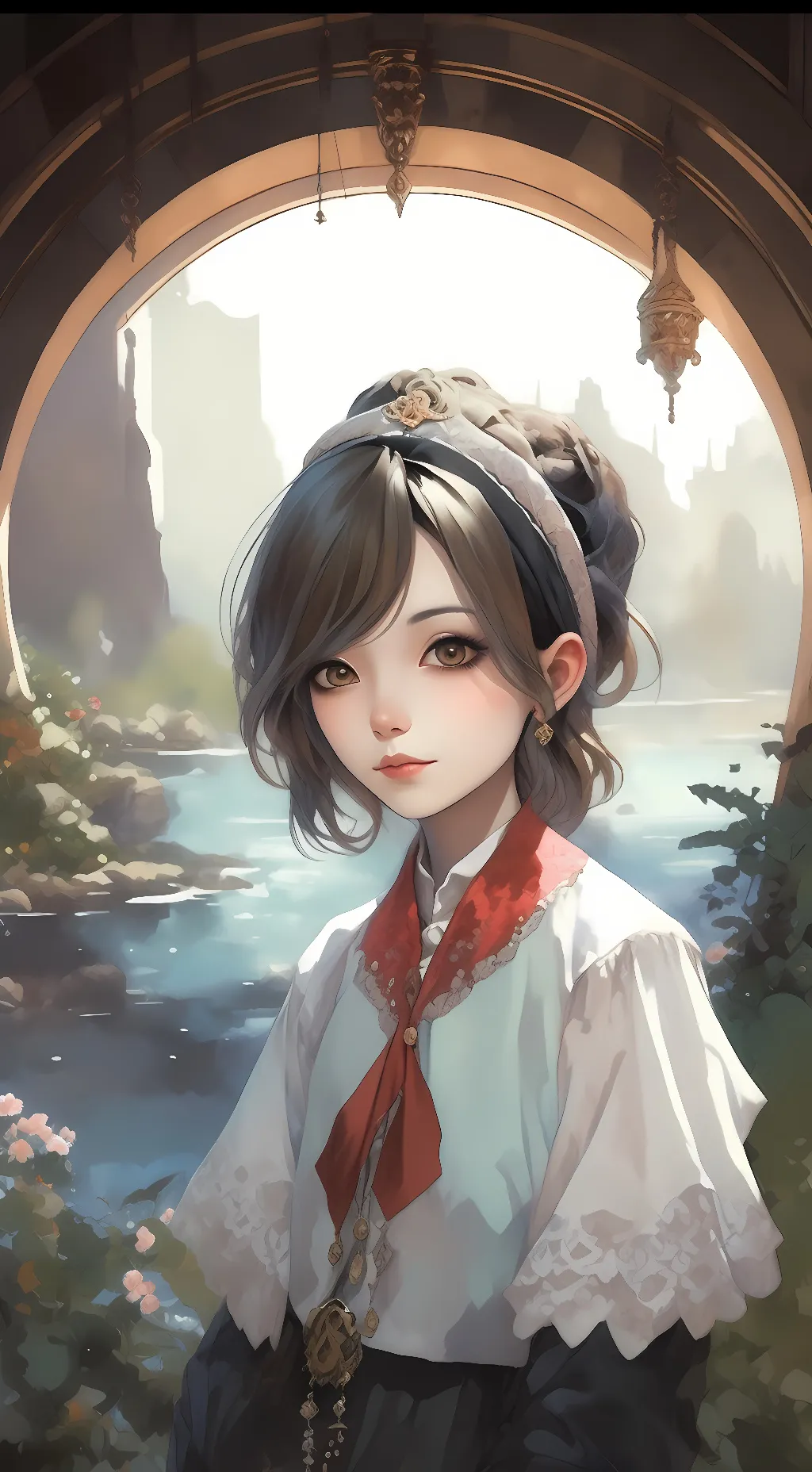 ai character: Winter  background