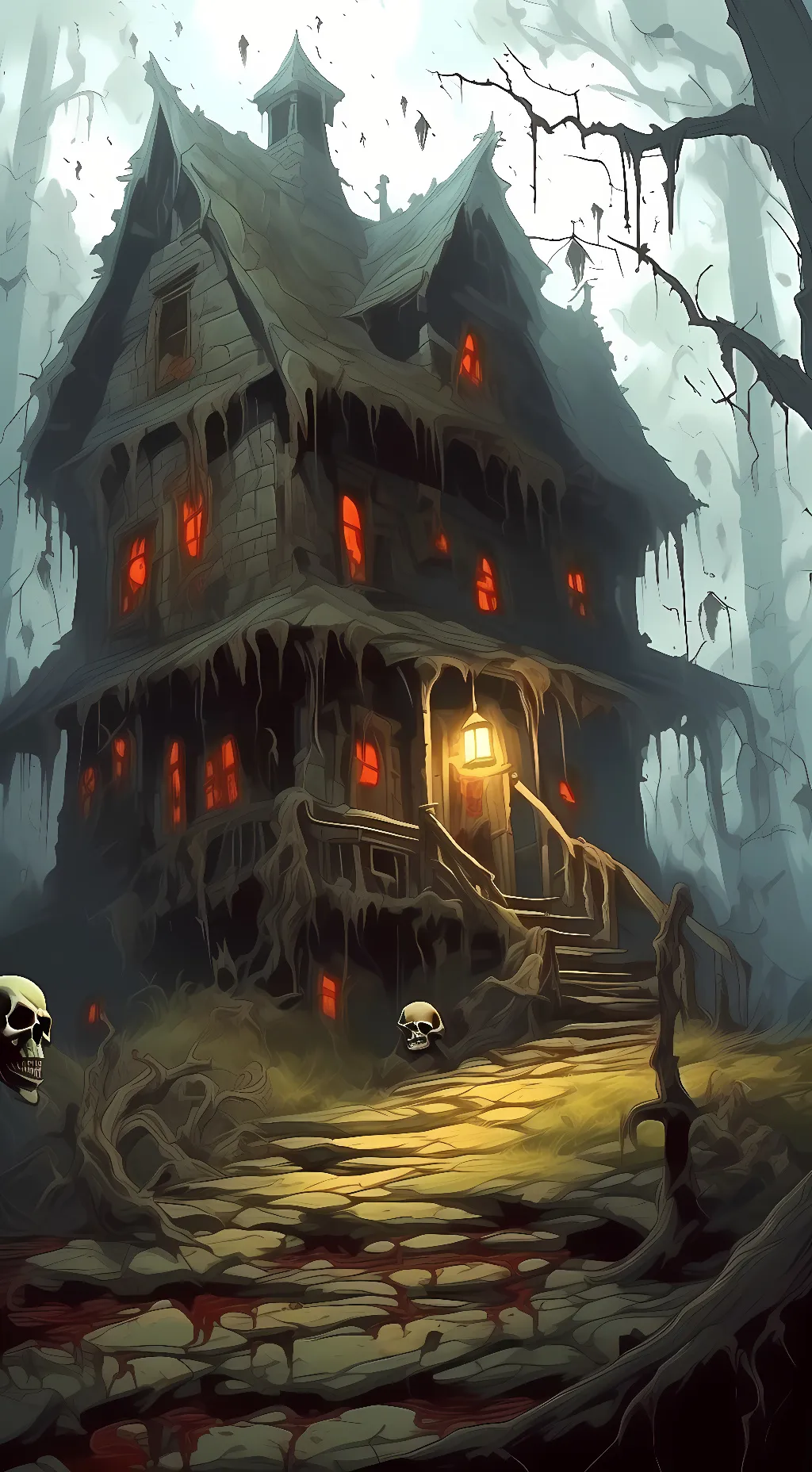 ai character: †Haunted House† background