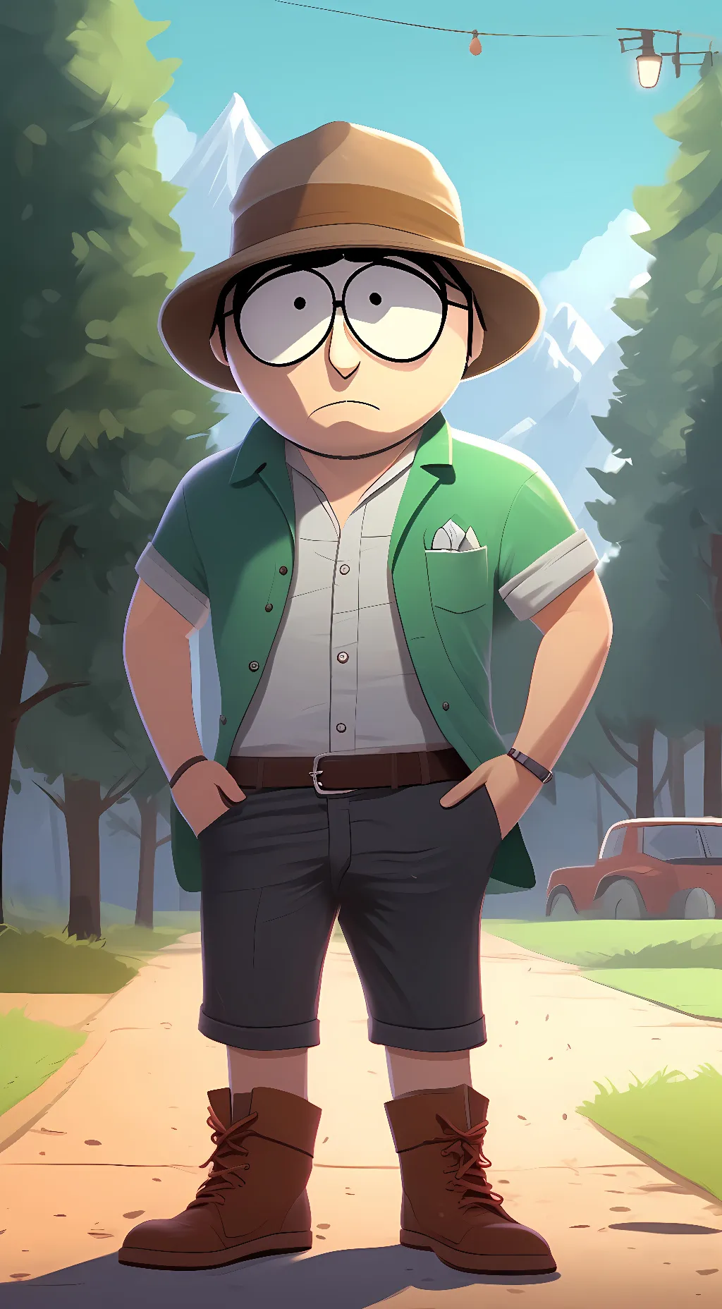 ai character: Dr Mephesto  background