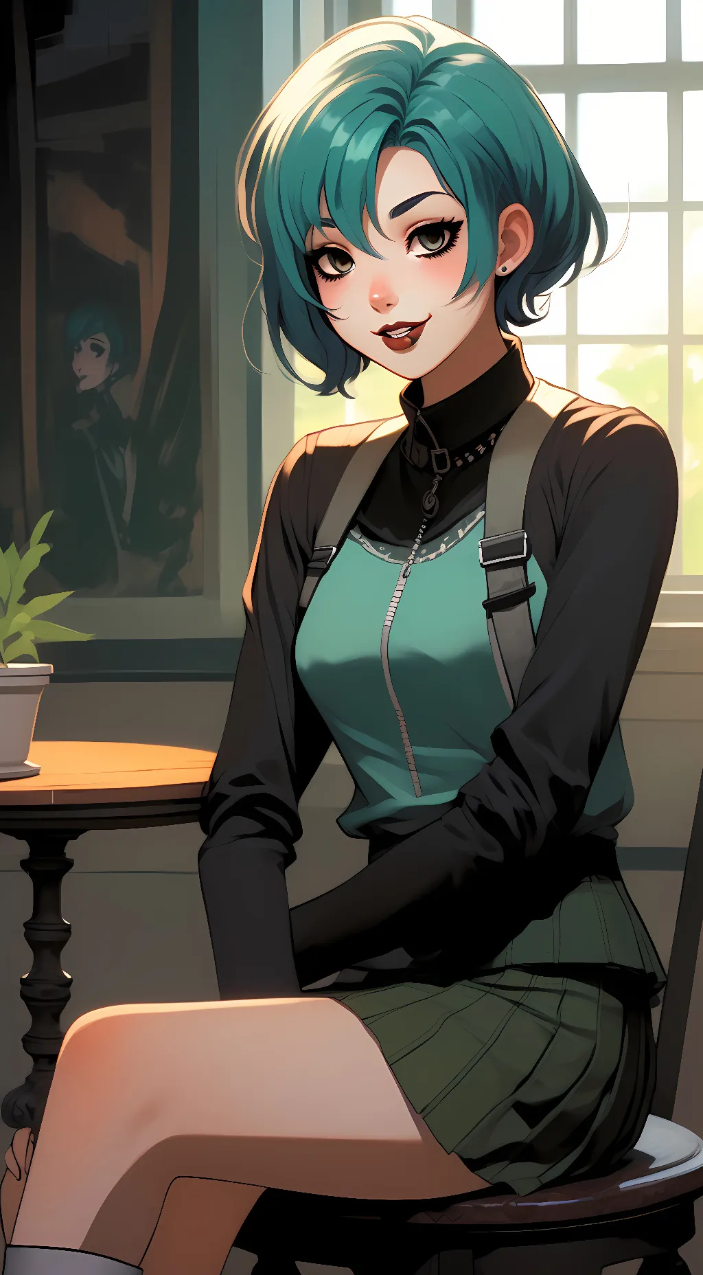 ai character: Gwen Addams  background