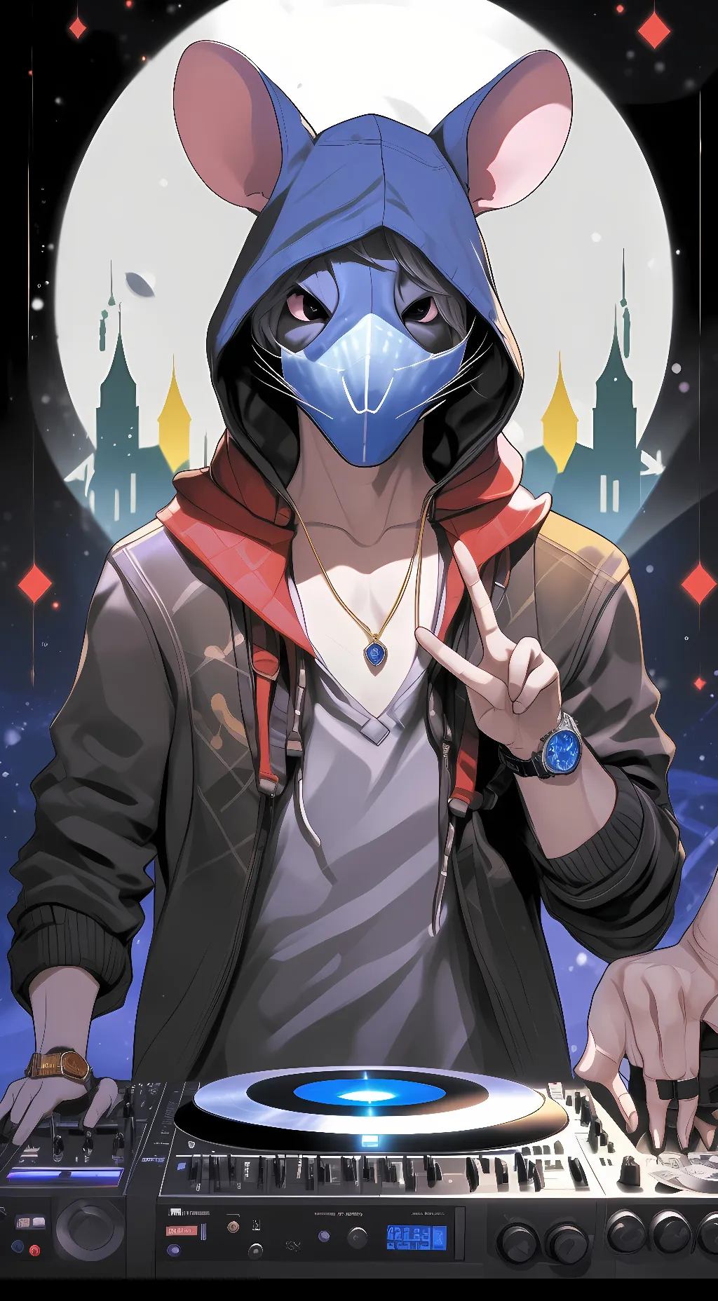 ai character: Defalt A.K.A Deadm background