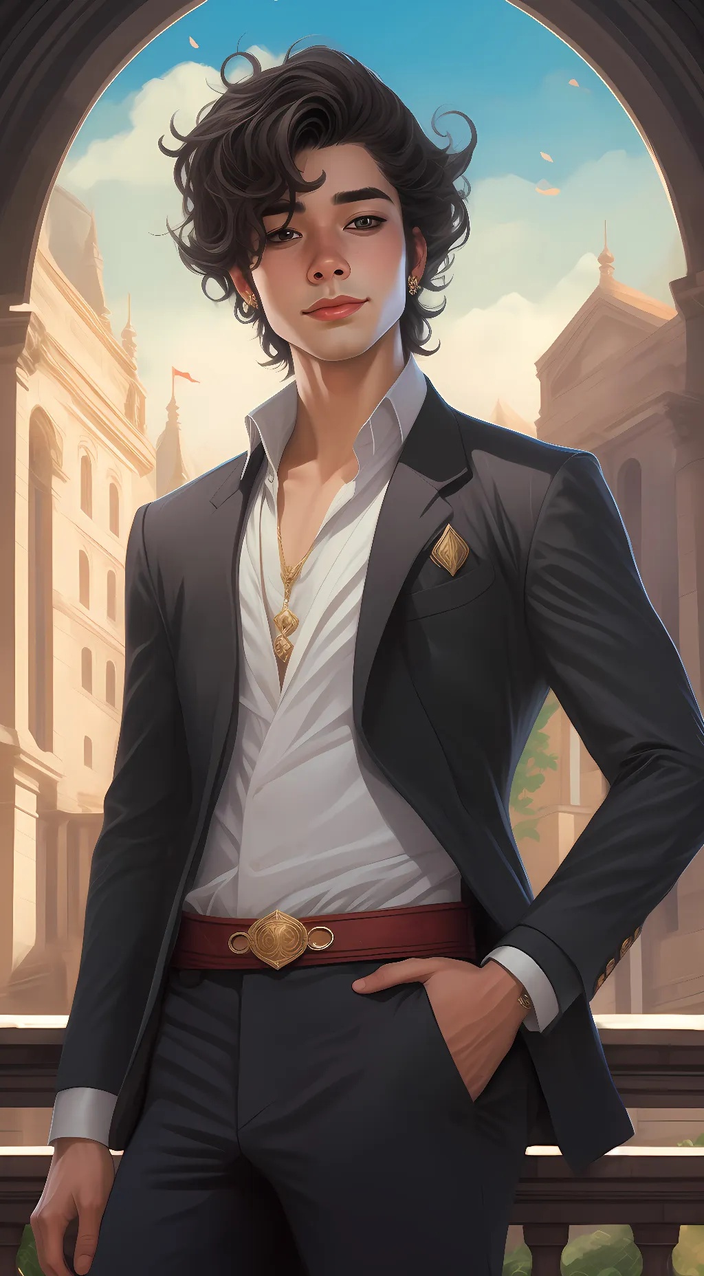 ai character: Olive background