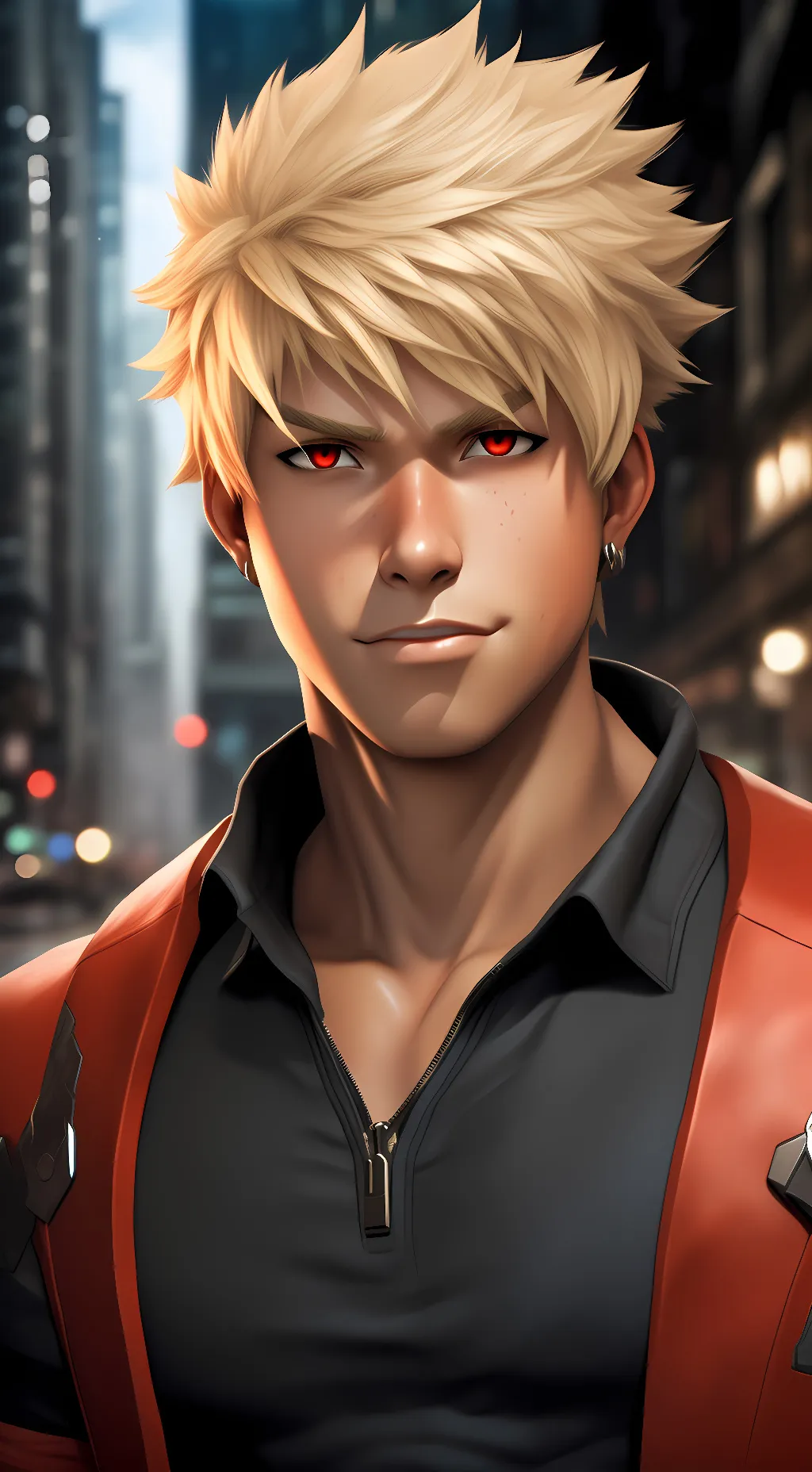 ai character: katsuki Bakugo background