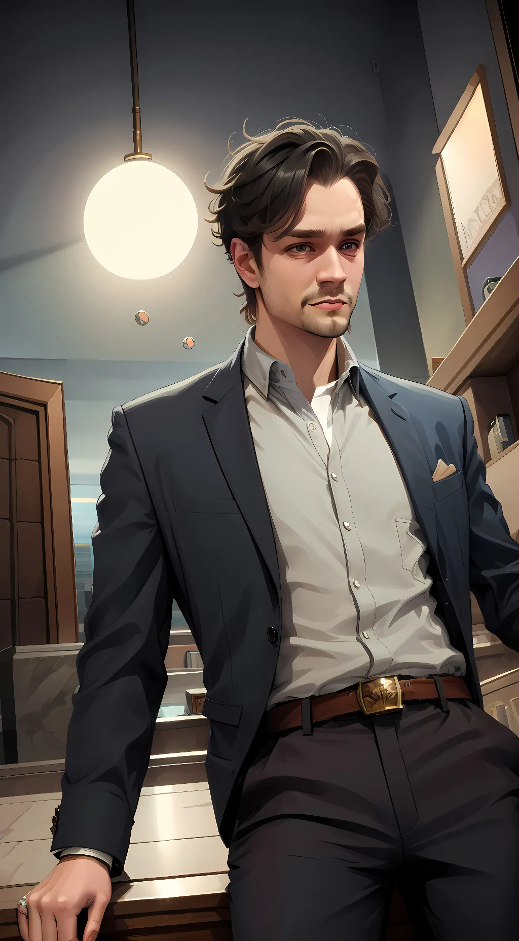 ai character: Christopher  background