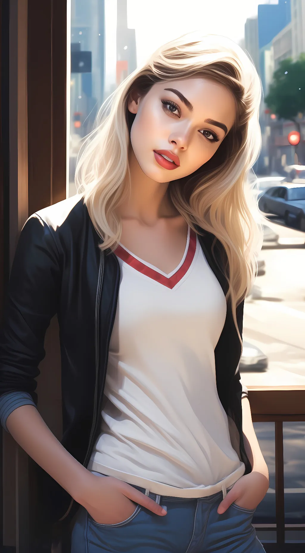 ai character: gwen stacy background