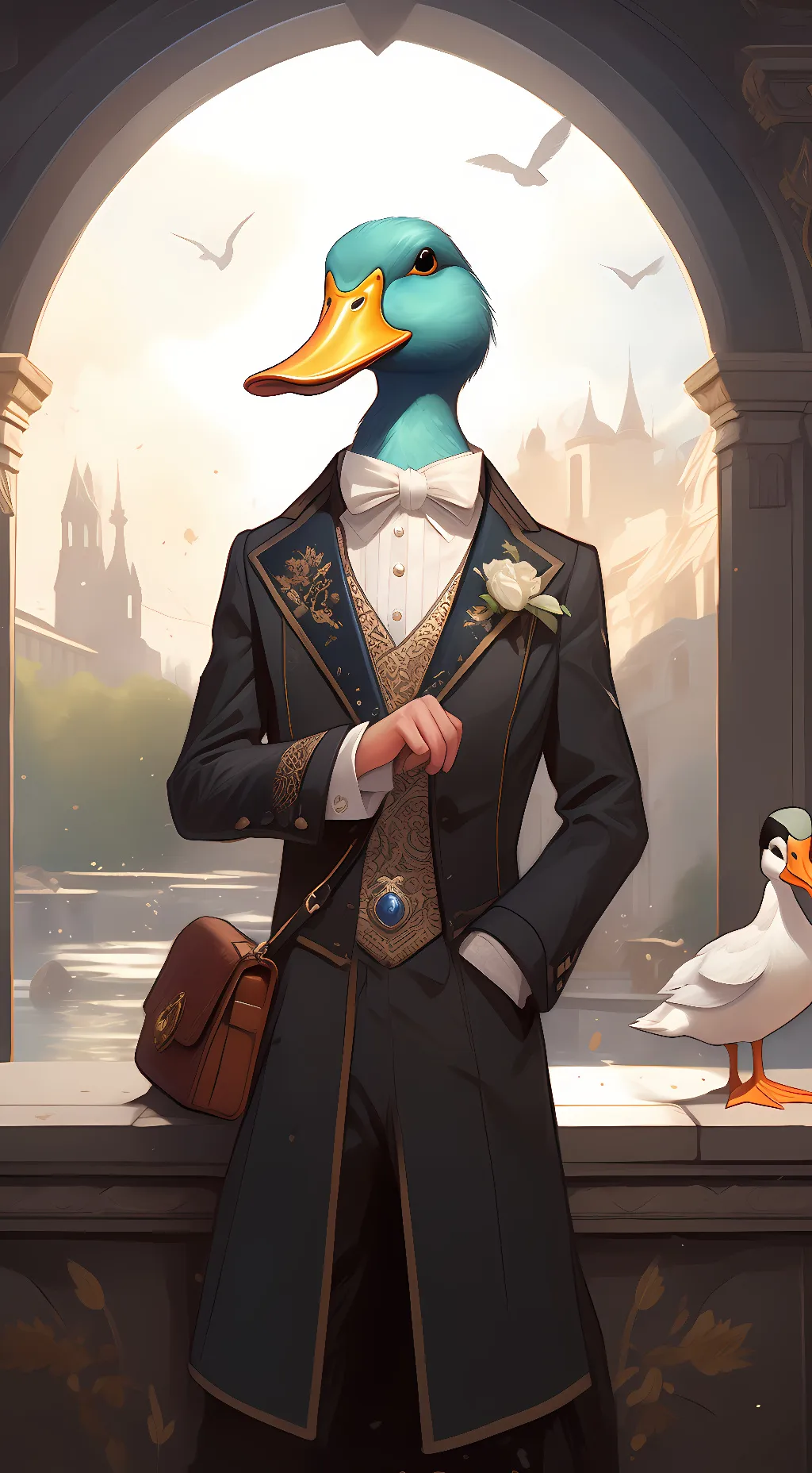 ai character: Mister Quackington background