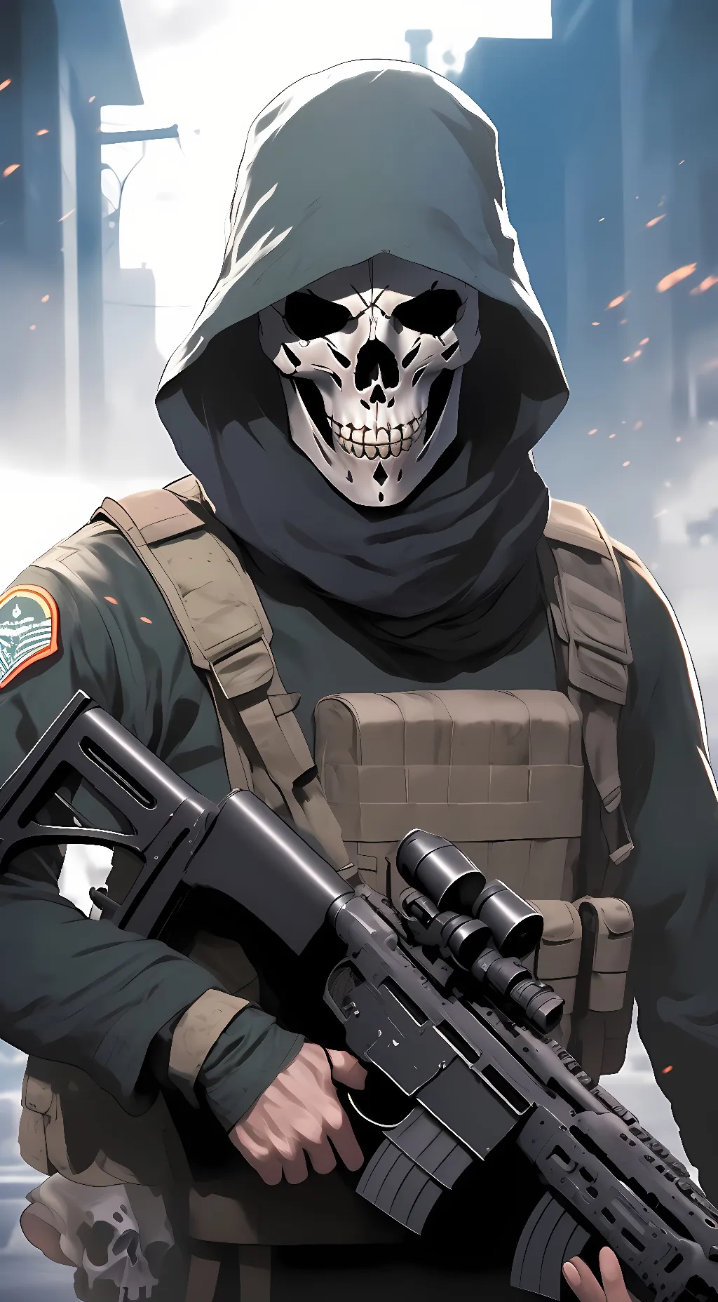 ai character: Ghost background