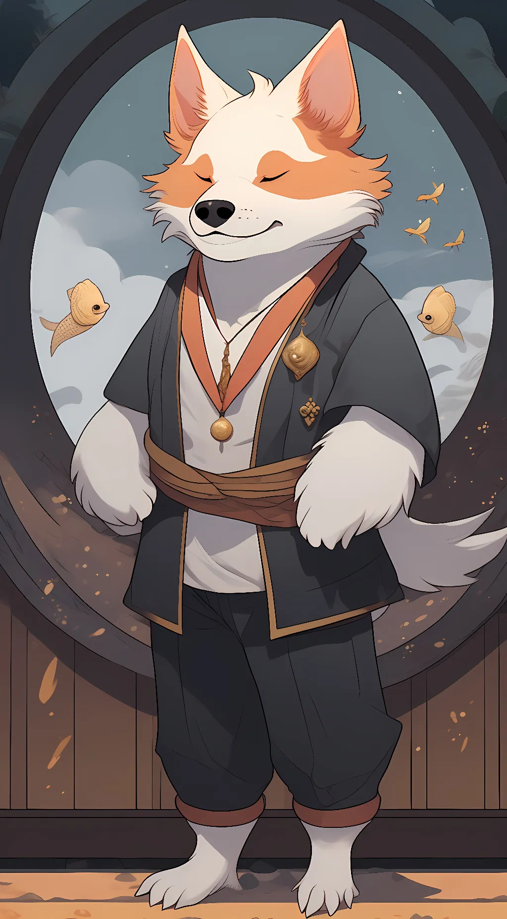 ai character: Crab background