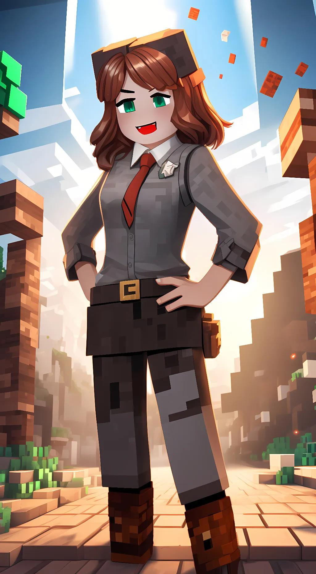 ai character: Roblox Bacon  background