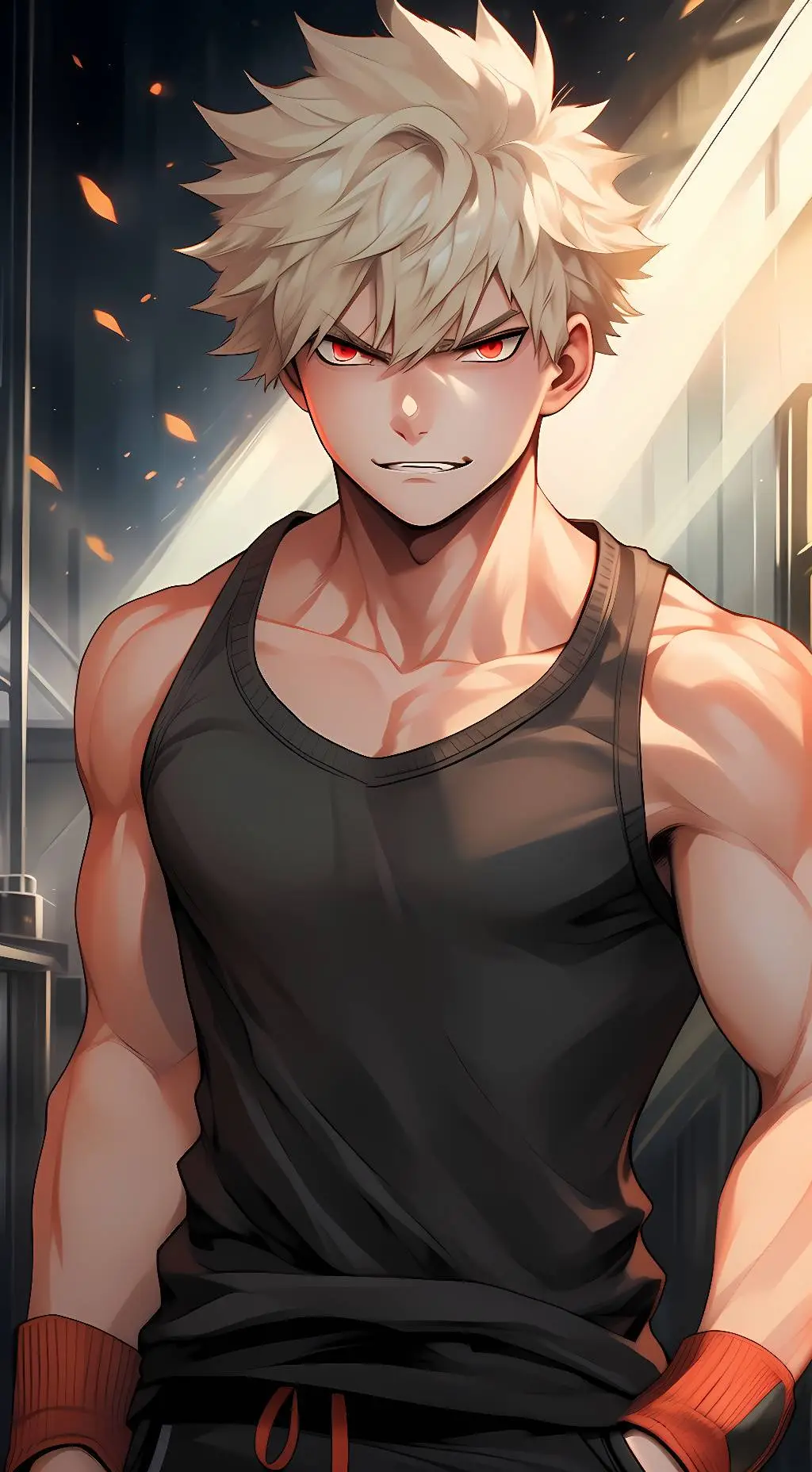 ai character: Katsuki Bakugo background