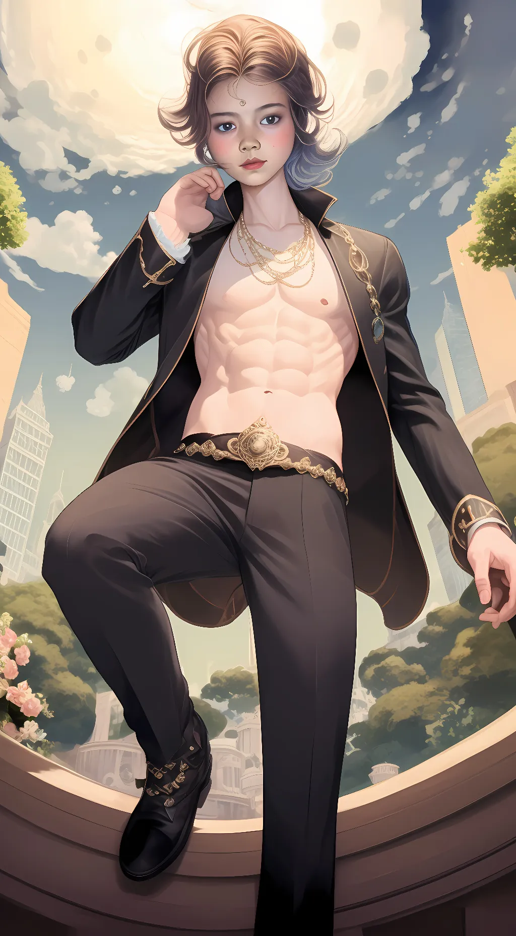 ai character: Sebastian  background