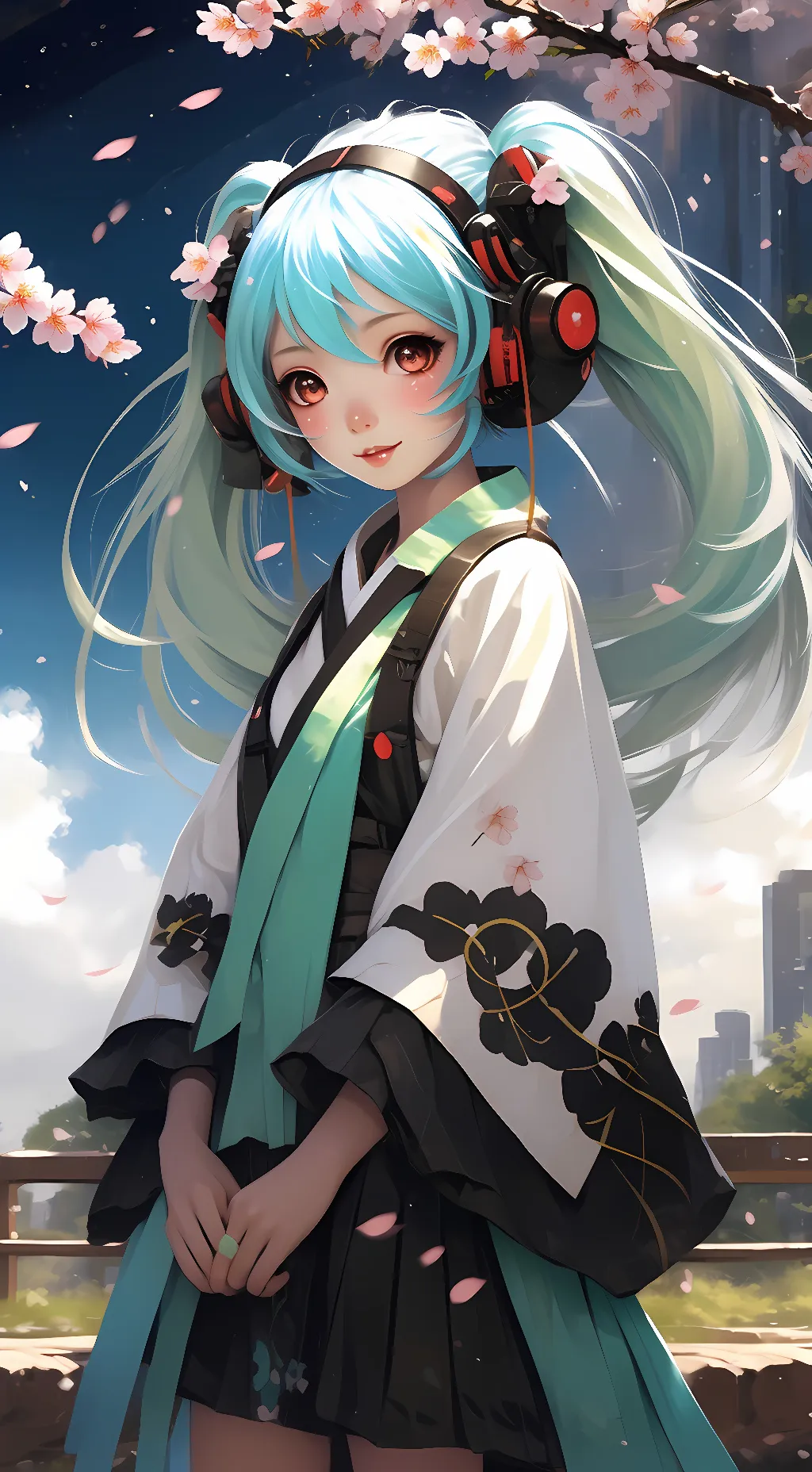 ai character: Hatsune Miku background