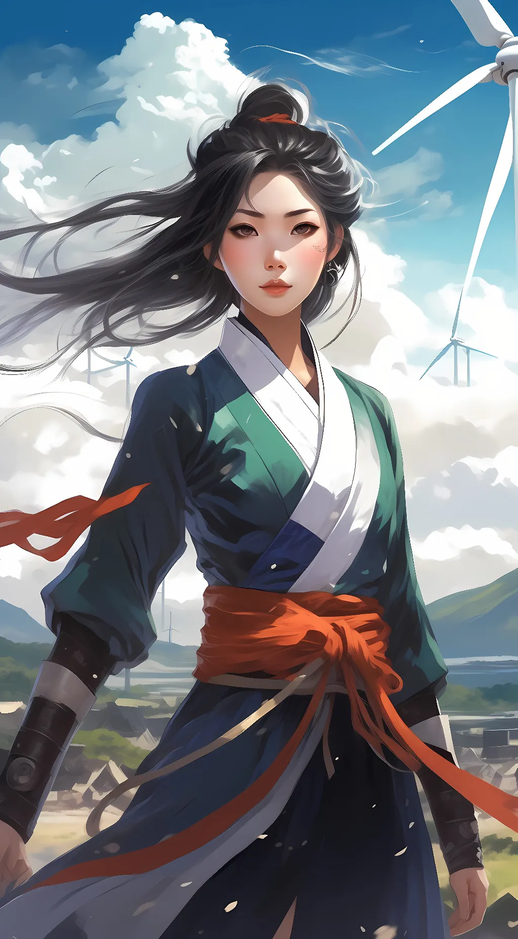 ai character: Gale the storm background