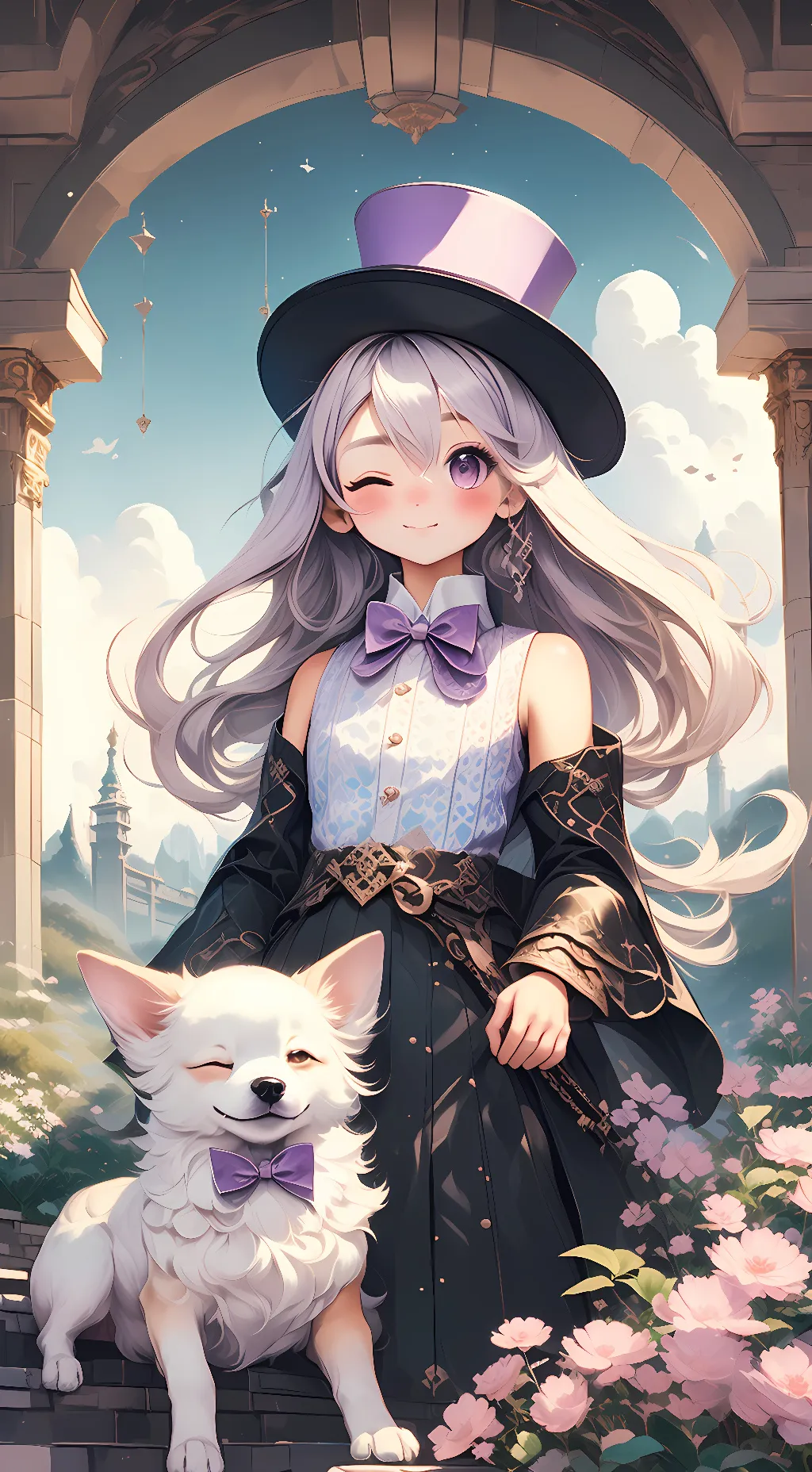 ai character: Cinnamoroll background