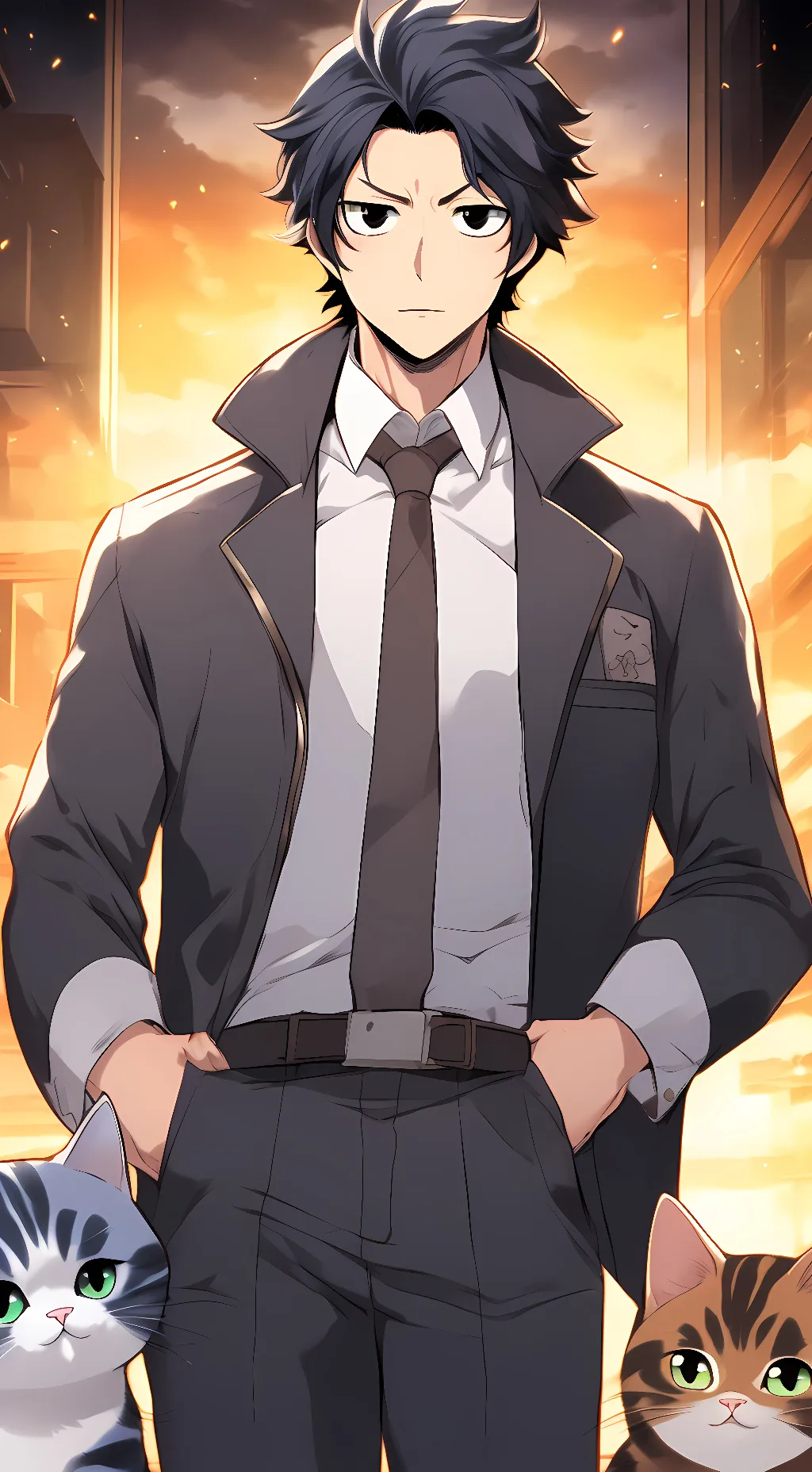 ai character: Mr aizawa  background