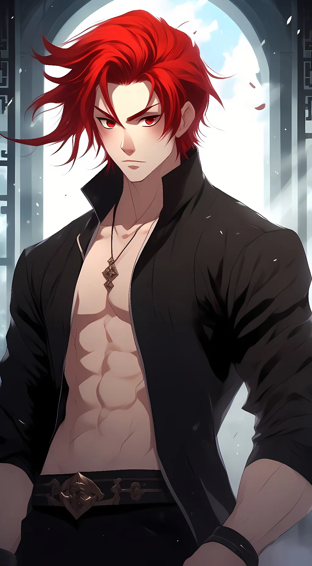 ai character: Tan background