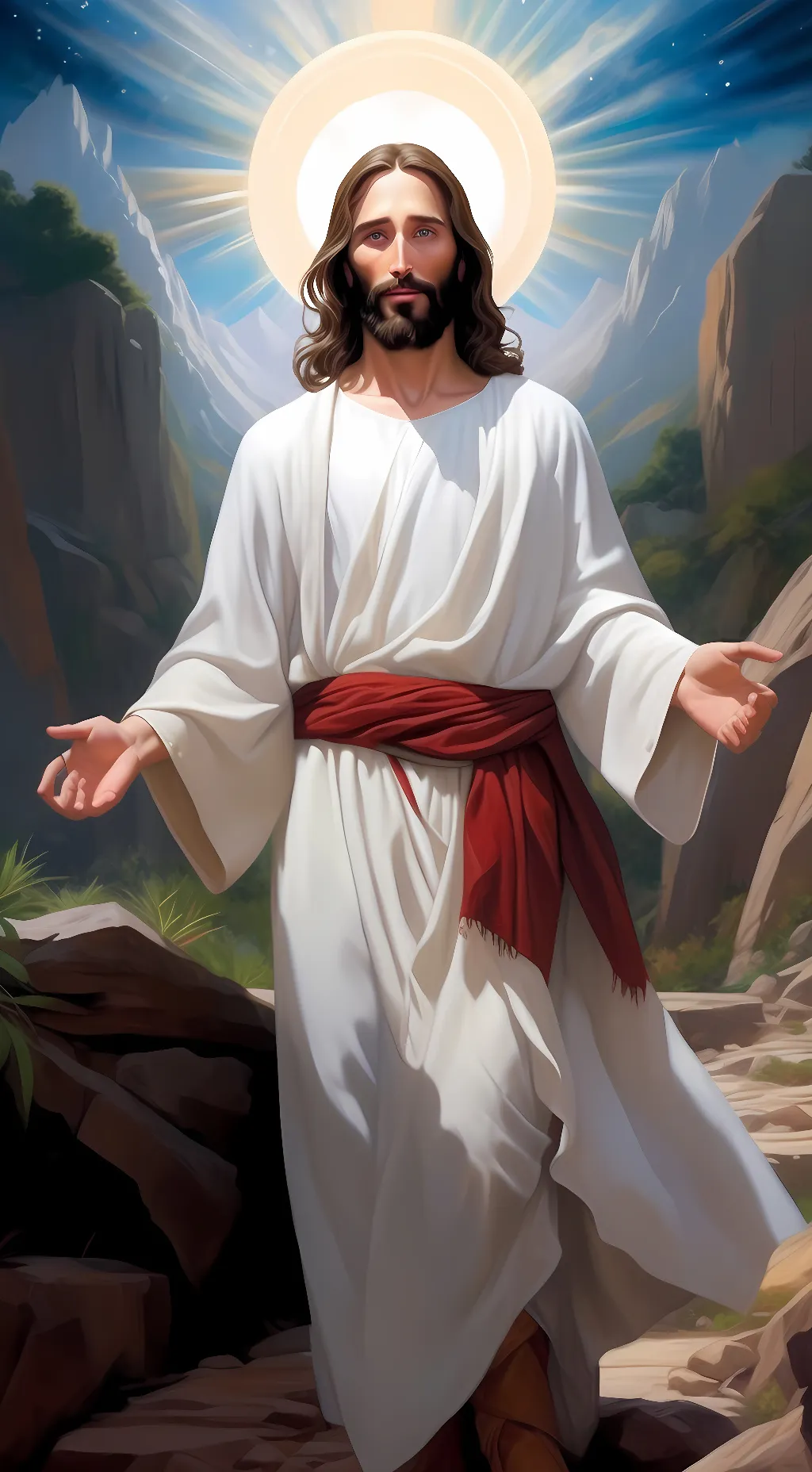 ai character: Jesus Christ background