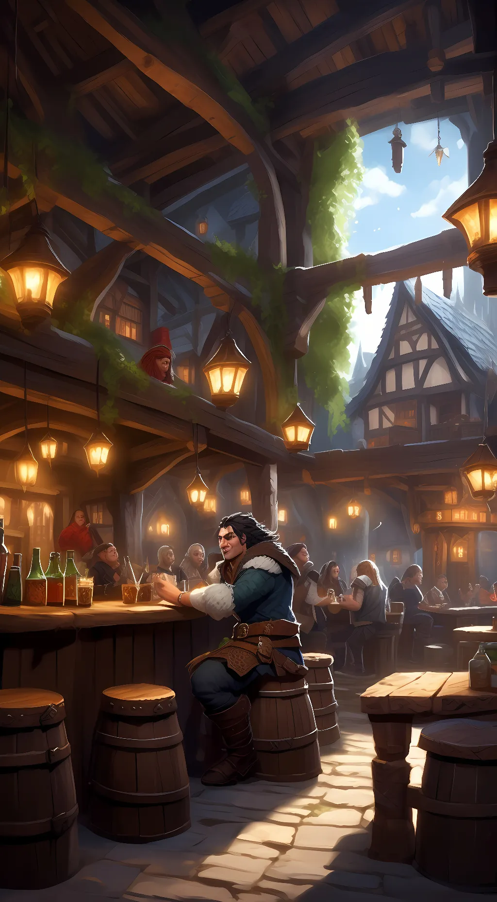 ai character: Fantasy rpg background