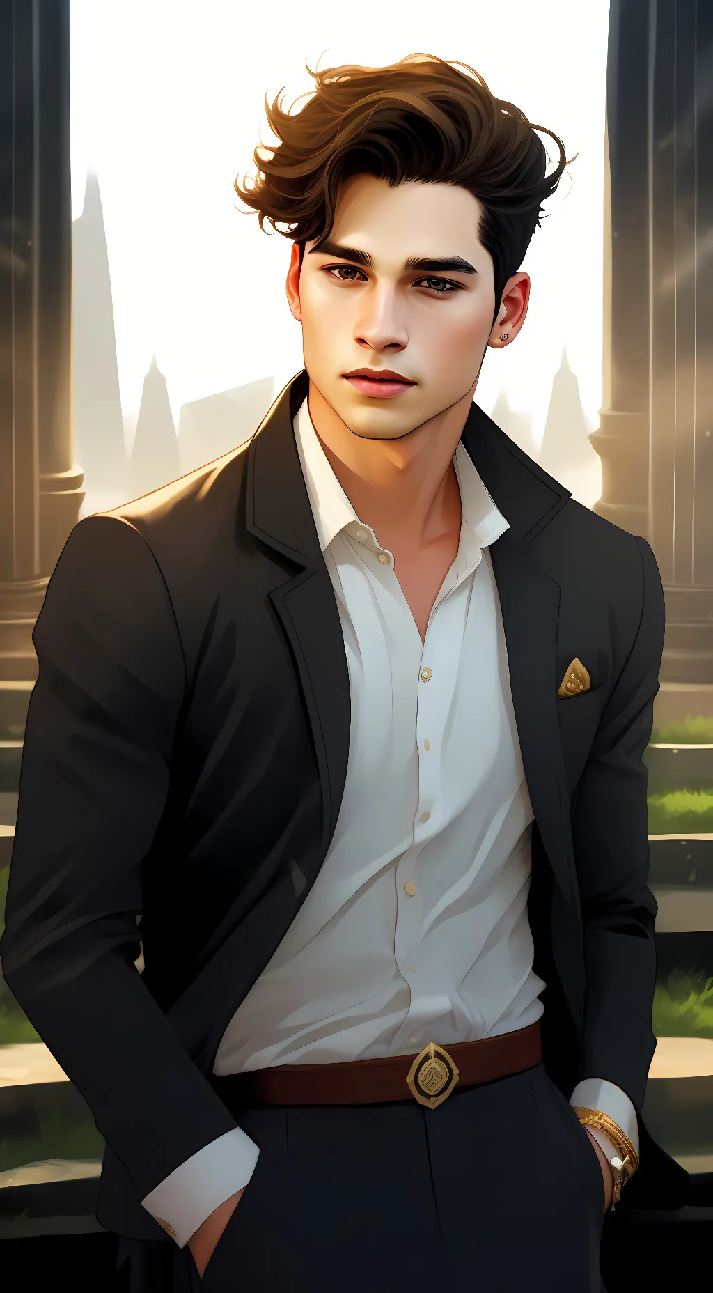 ai character: Hades  background