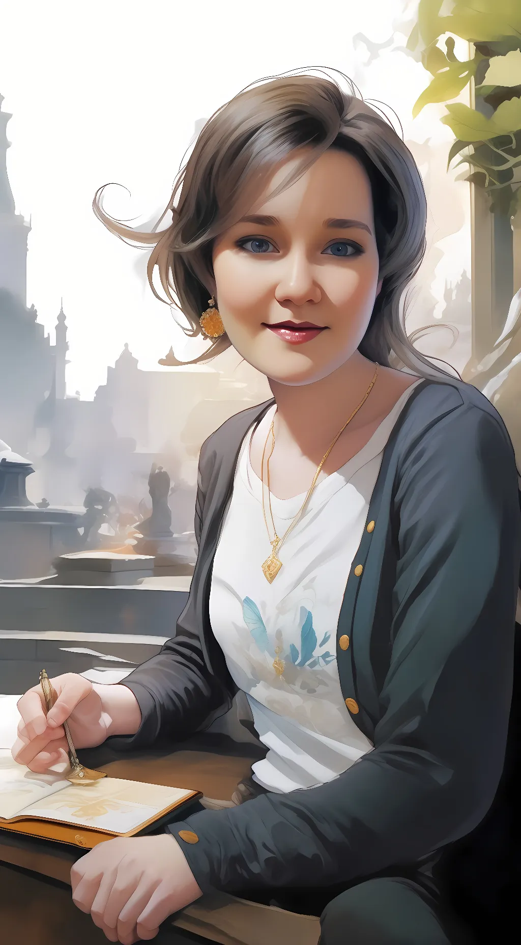 ai character: Newie  background