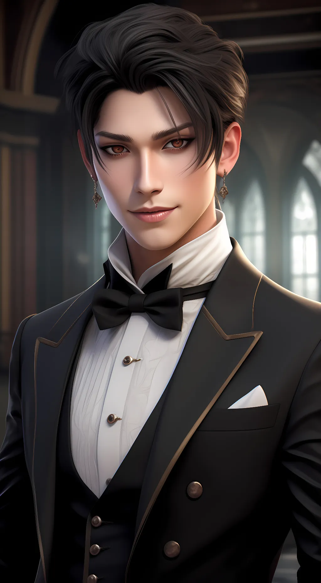 ai character: Sebastian  background