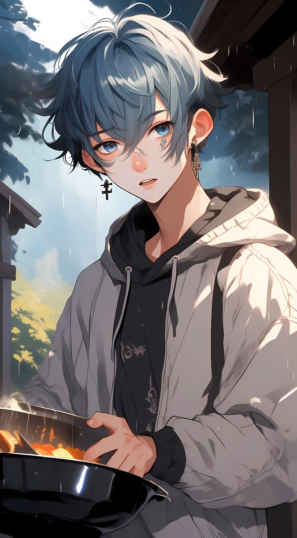 ai character: Adrian black background