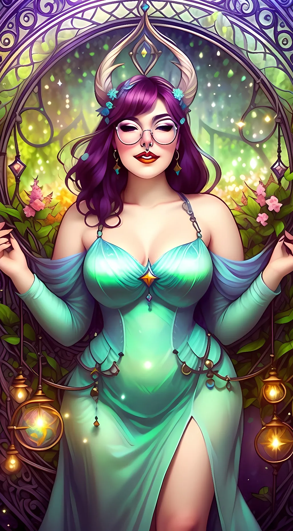 ai character: Lavendia Moon background