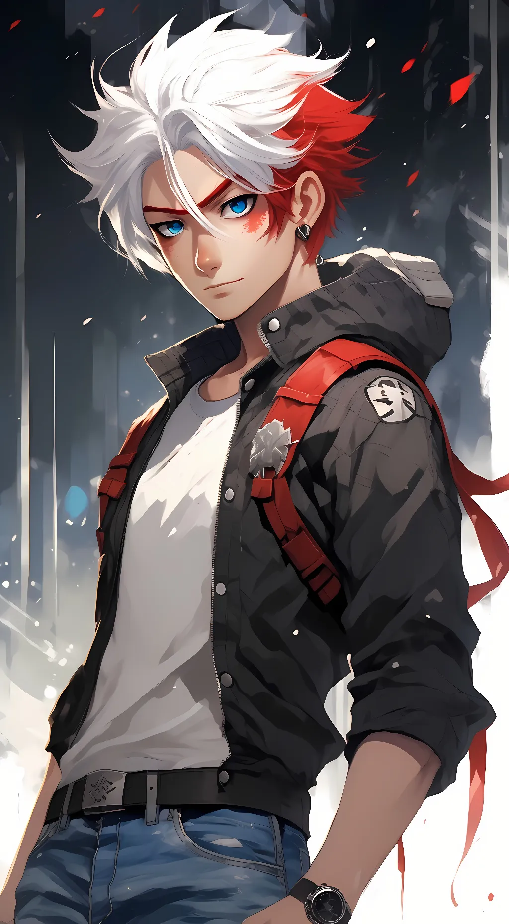 ai character: Shoto todoroki  background