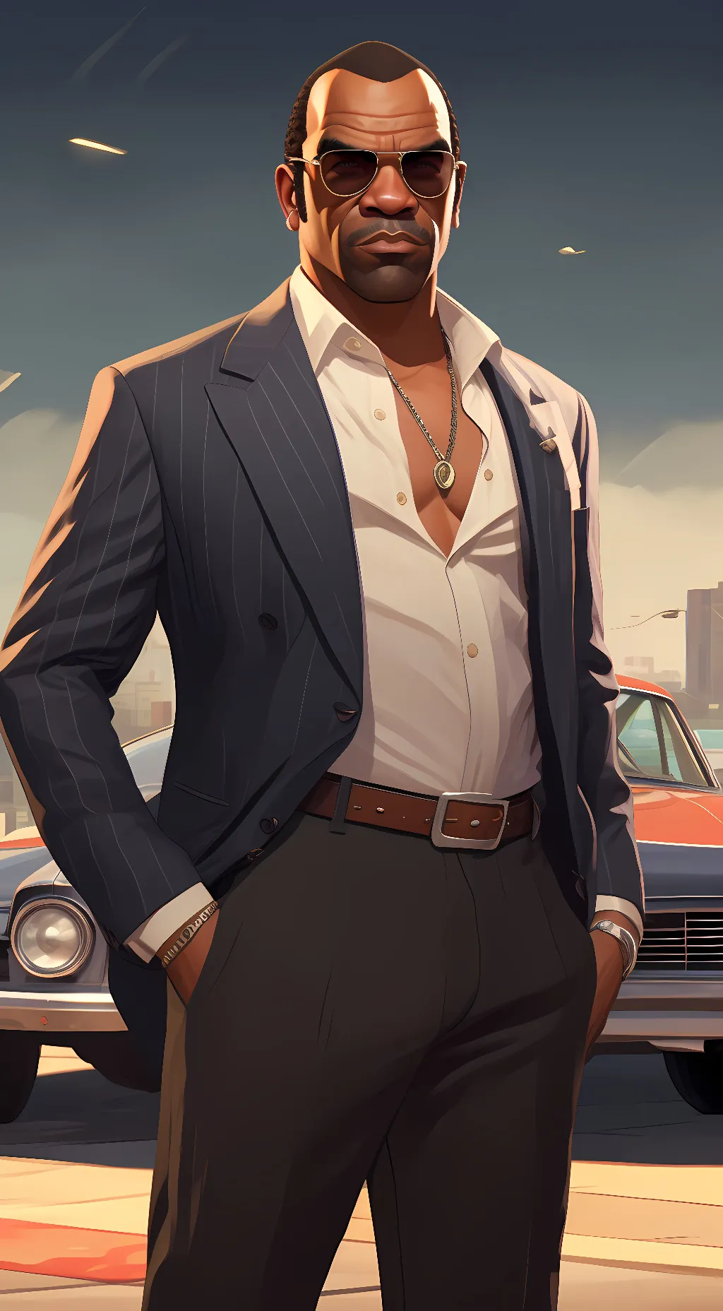 ai character: Franklin background