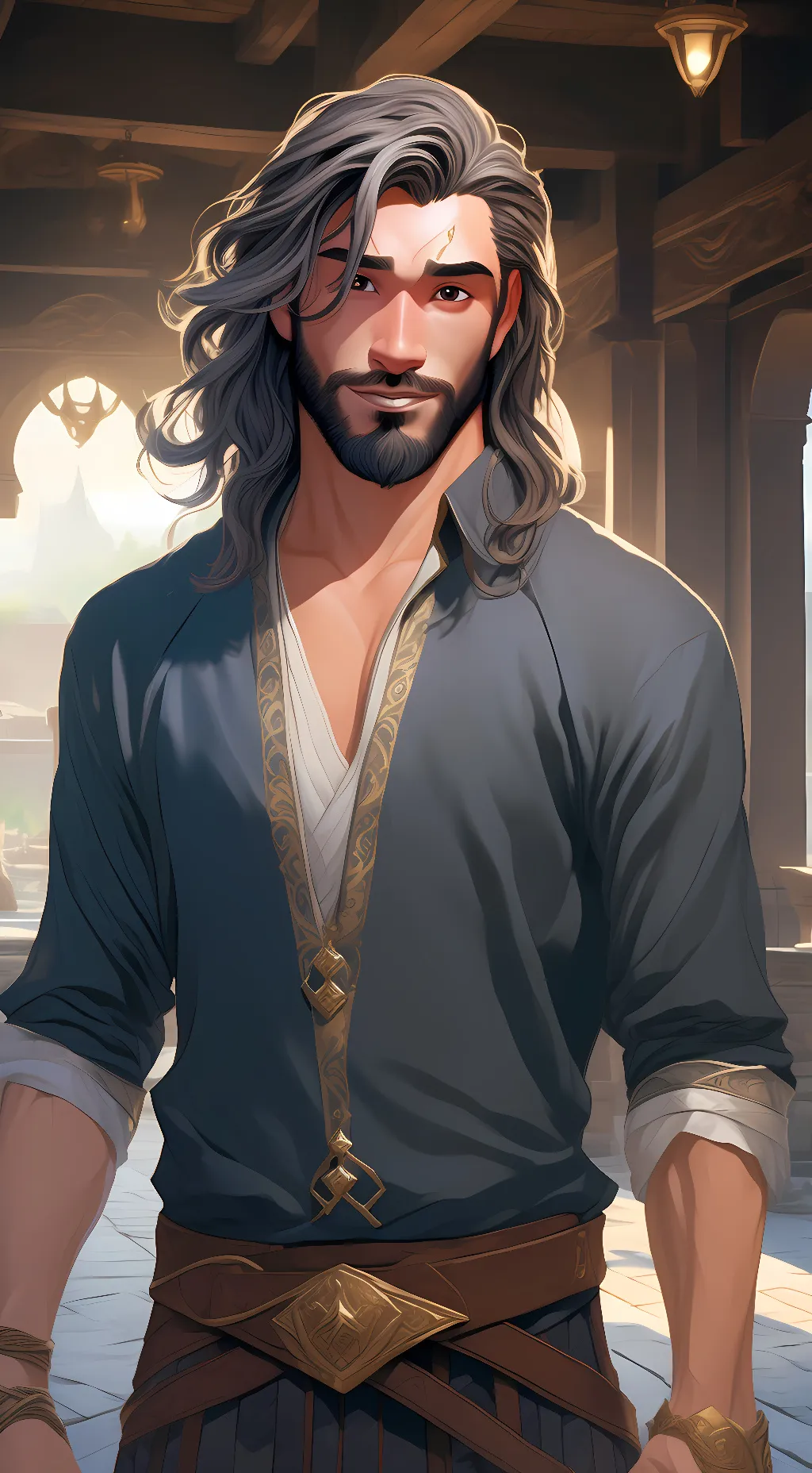 ai character: Fenrir background