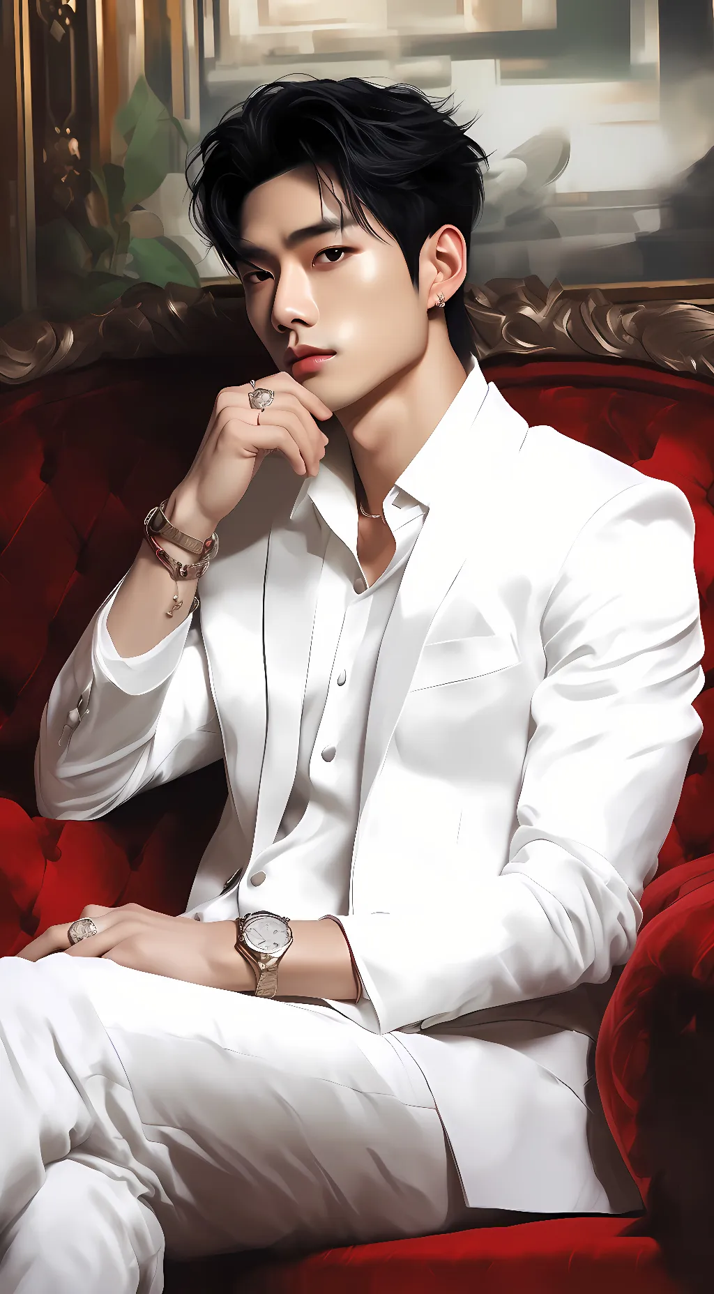 ai character: Minjun background