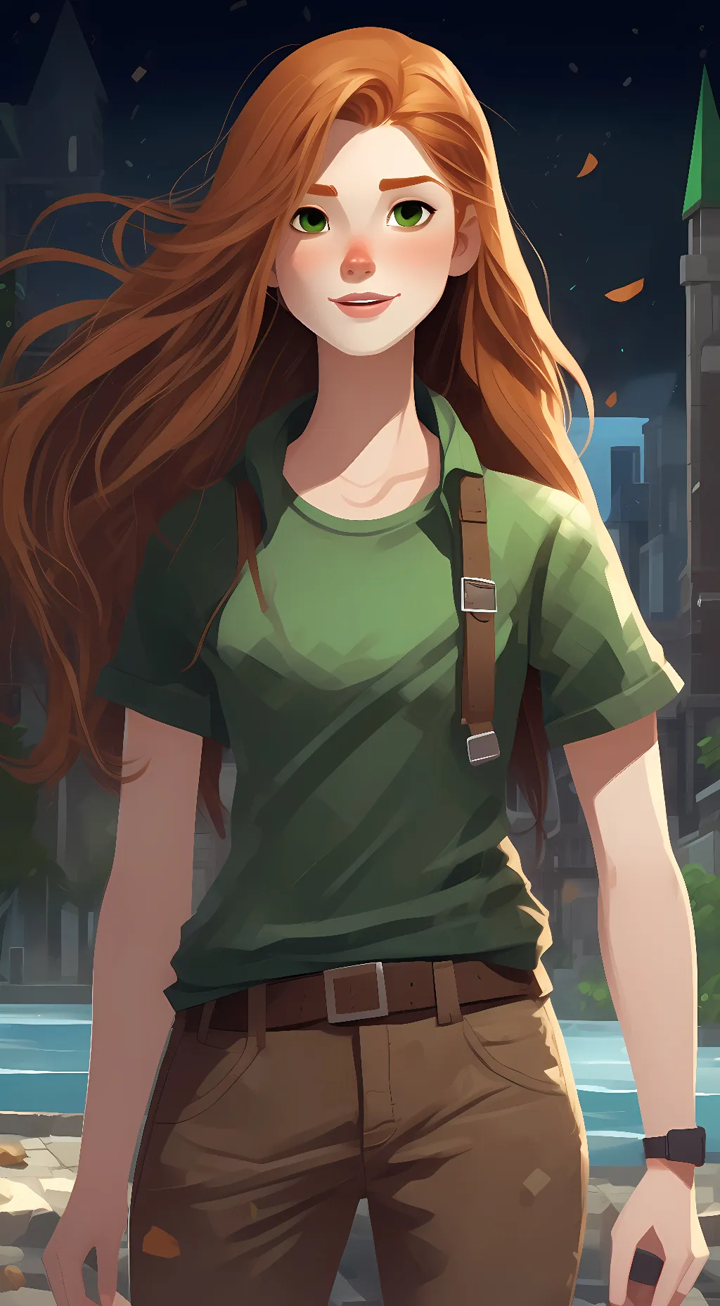 ai character: Alex (Minecraft) background